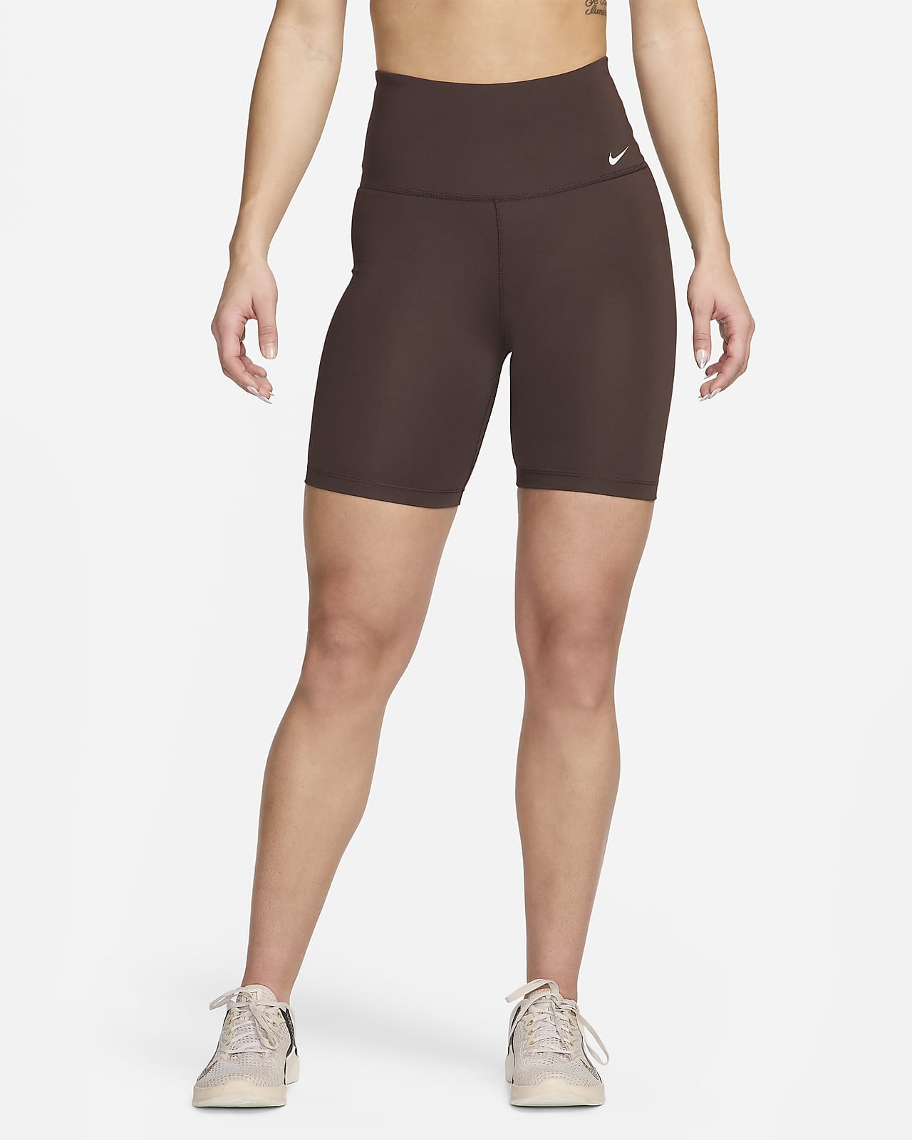 Calções tipo ciclista de cintura subida de 18 cm Nike Dri-FIT One para mulher