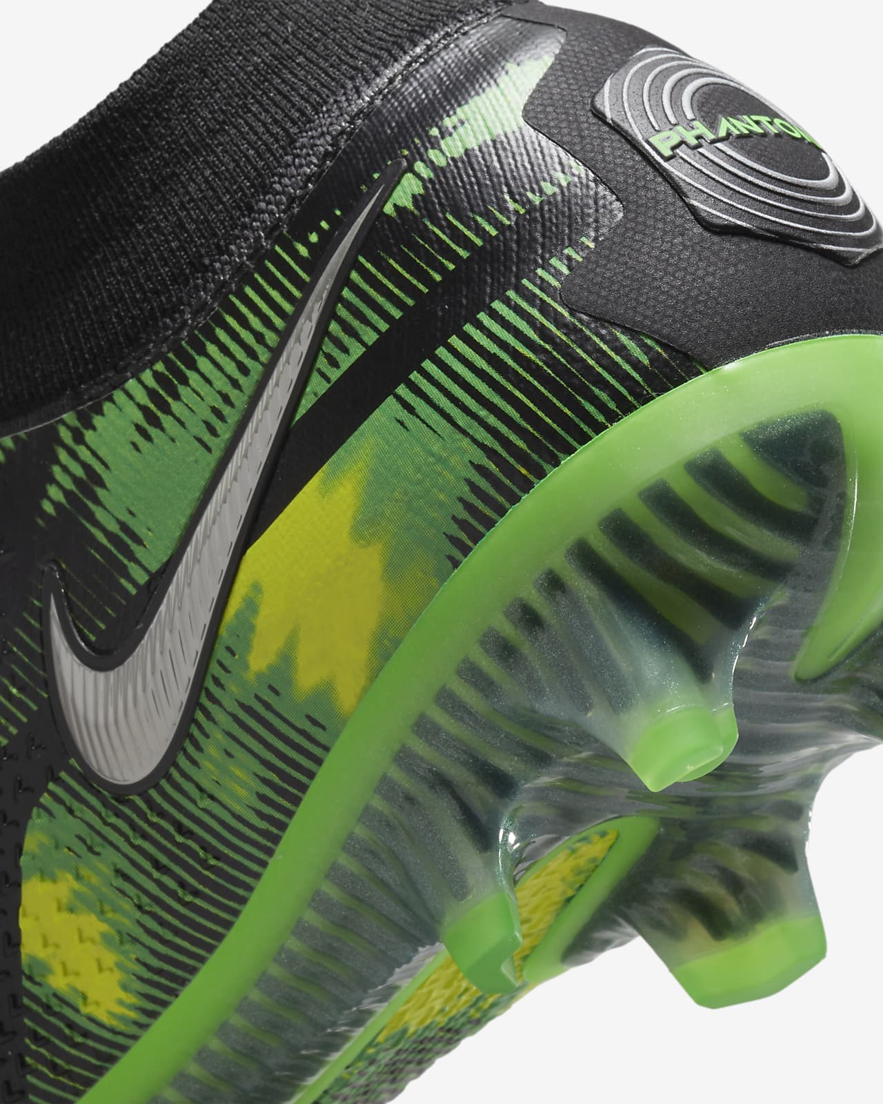 nike phantom negro con verde