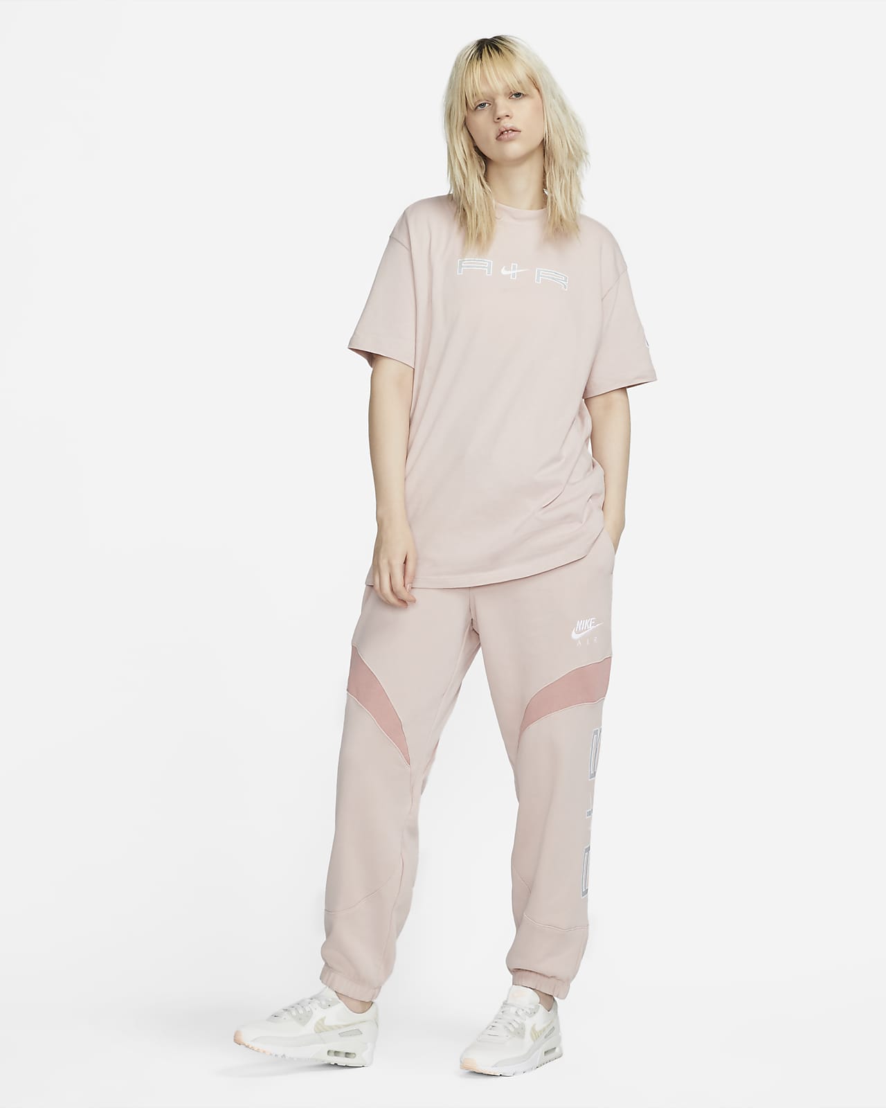 nike women's sportswear tracksuit joggers rust pink