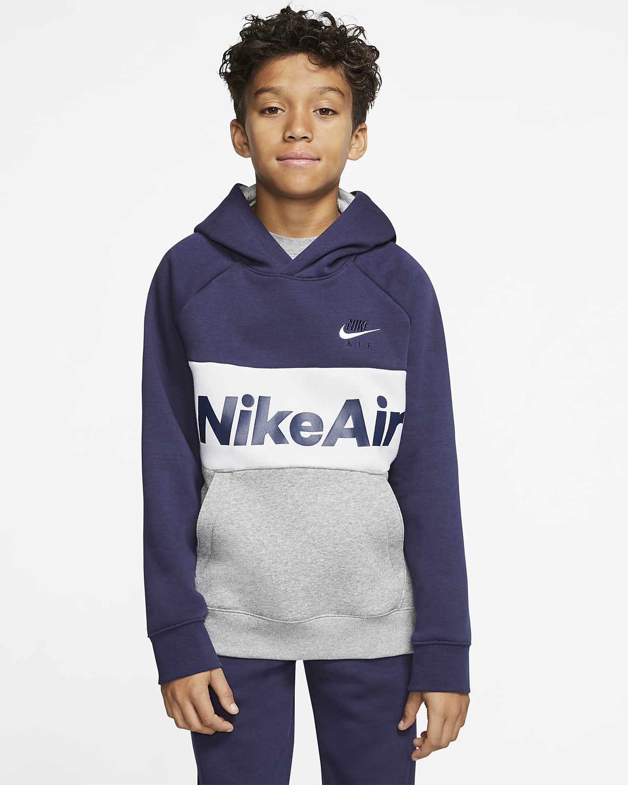 Nike Air Older Kids' (Boys') Pullover Hoodie. Nike NZ