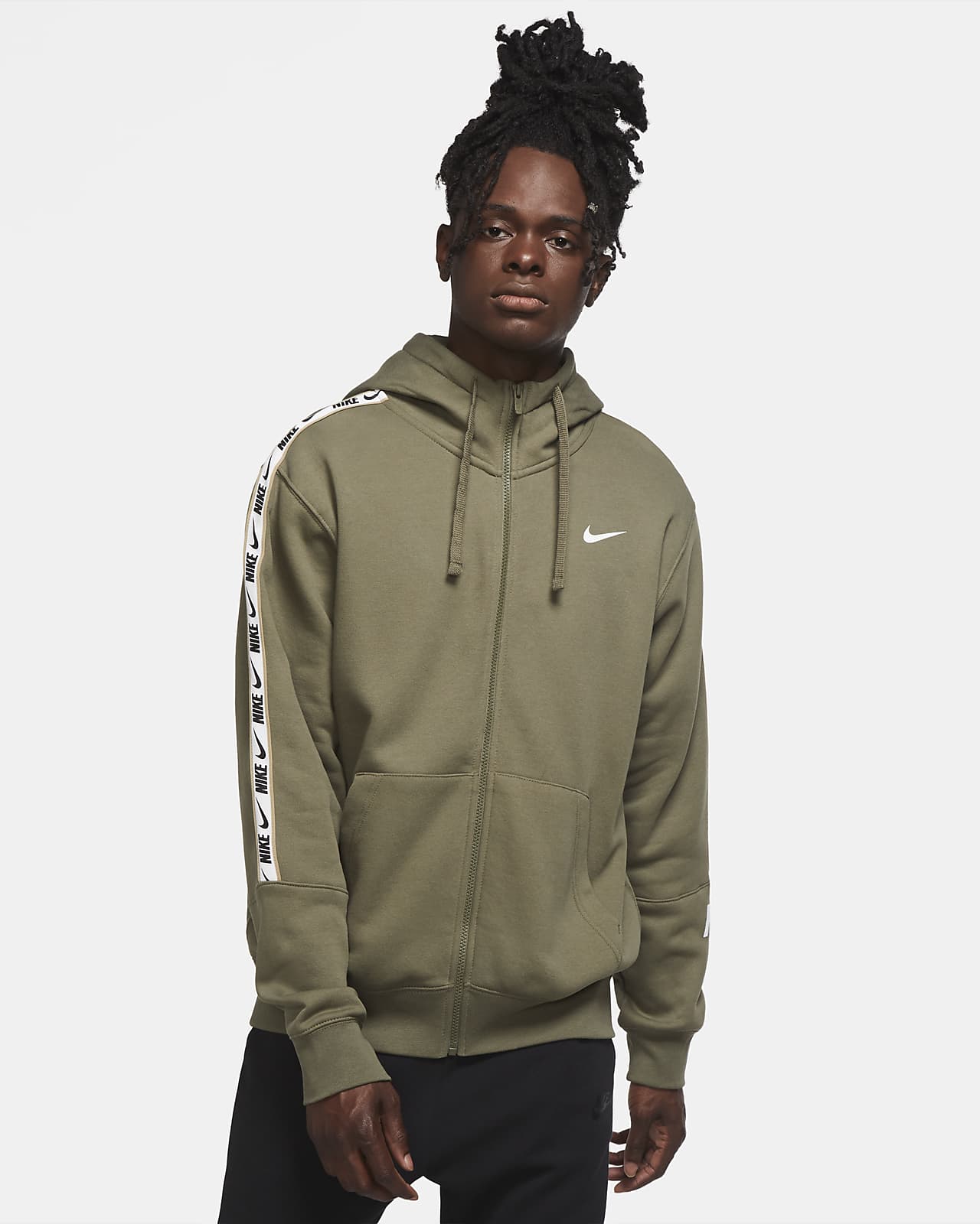 nike men's sportswear full zip fleece hoodie