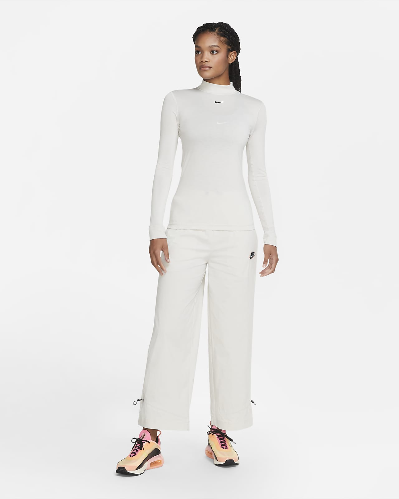 nike essential mock neck long sleeve tee