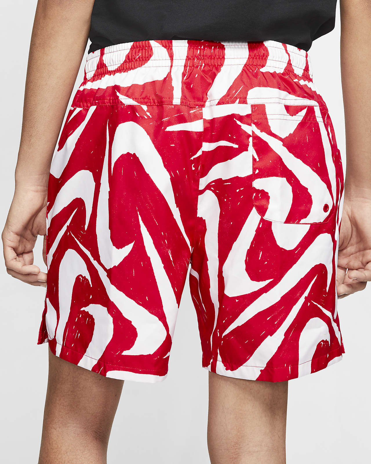 nike men's woven shorts red