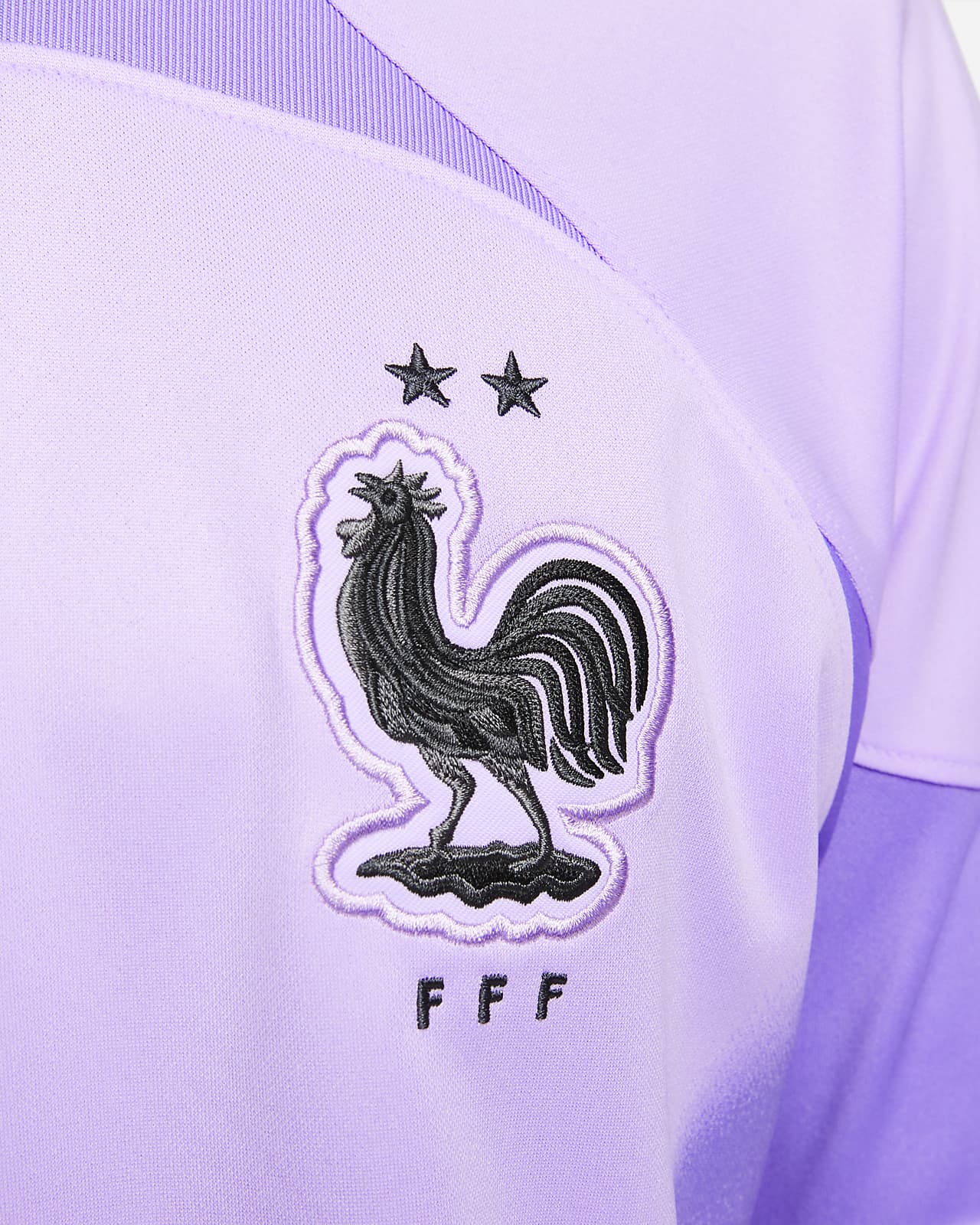 FFF 2022/23 Stadium Goalkeeper Nike Men's Dri-Fit Short-Sleeve Soccer Jersey in Purple, Size: 3XL | DN0689-581