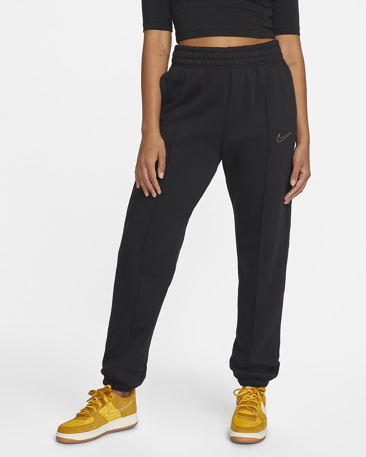 Nike Sportswear Pantalón metalizado de tejido Fleece - Mujer. Nike ES