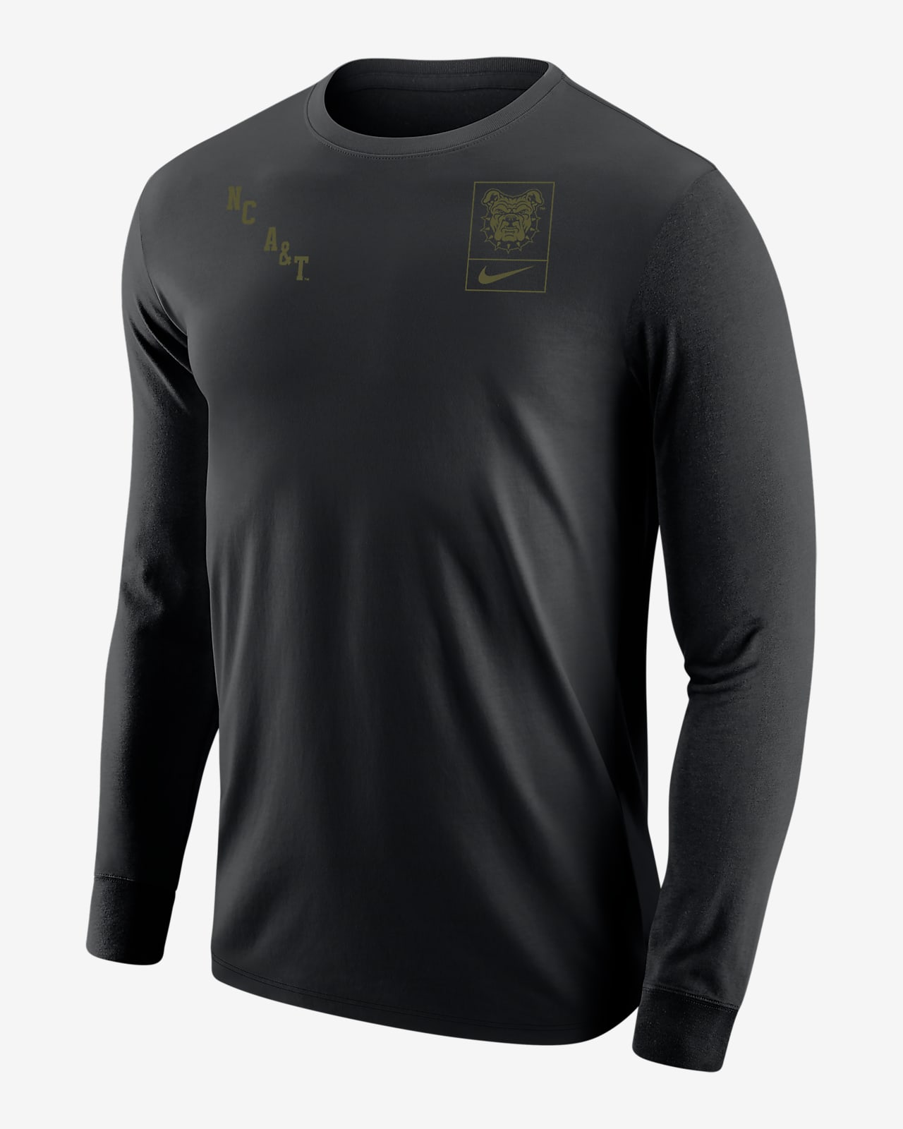 North Carolina A&T Olive Pack Men's Nike College Long-Sleeve T-Shirt