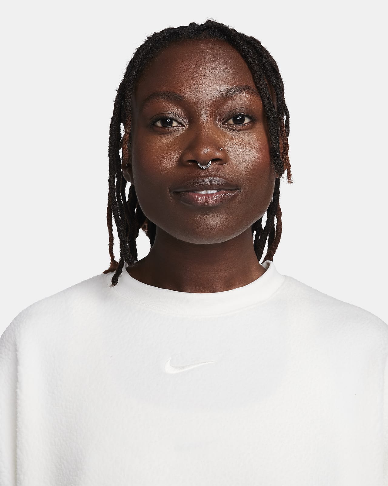 Nike, Tops, Nike Sportswear Essentials Cropped Crew Neck Sweatshirt Womens  Medium