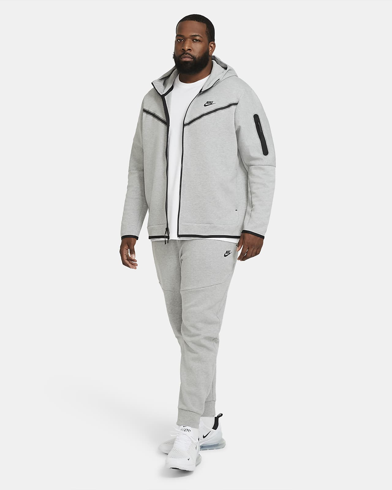 Huvtröja Nike Sportswear Tech Fleece med hel dragkedja för män. Nike SE