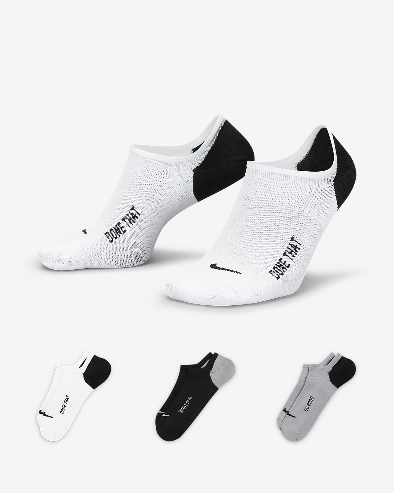 Everyday Lichte footie sokken (3 paar). Nike