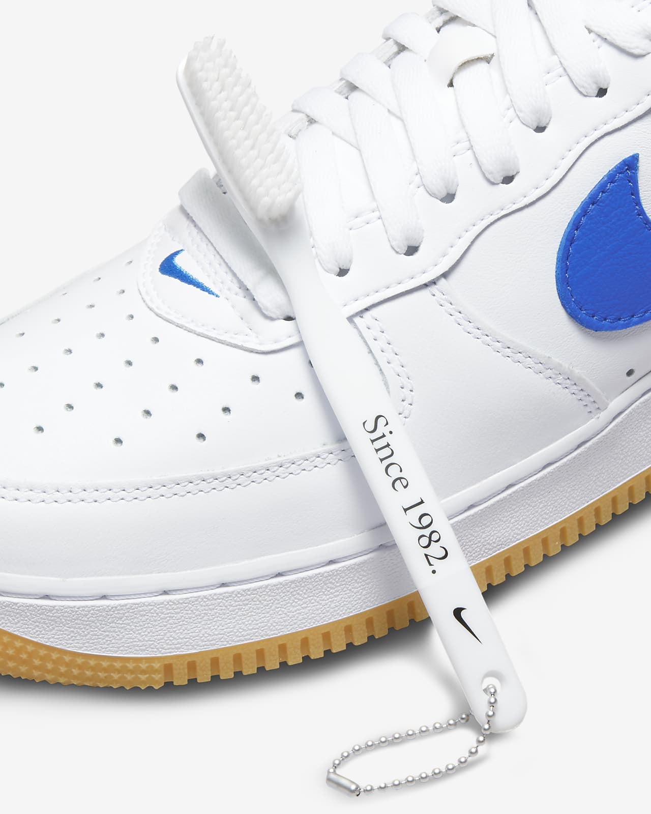 Nike Air Force 1 Sneakers With Swoosh And Gum Sole in Blue for Men