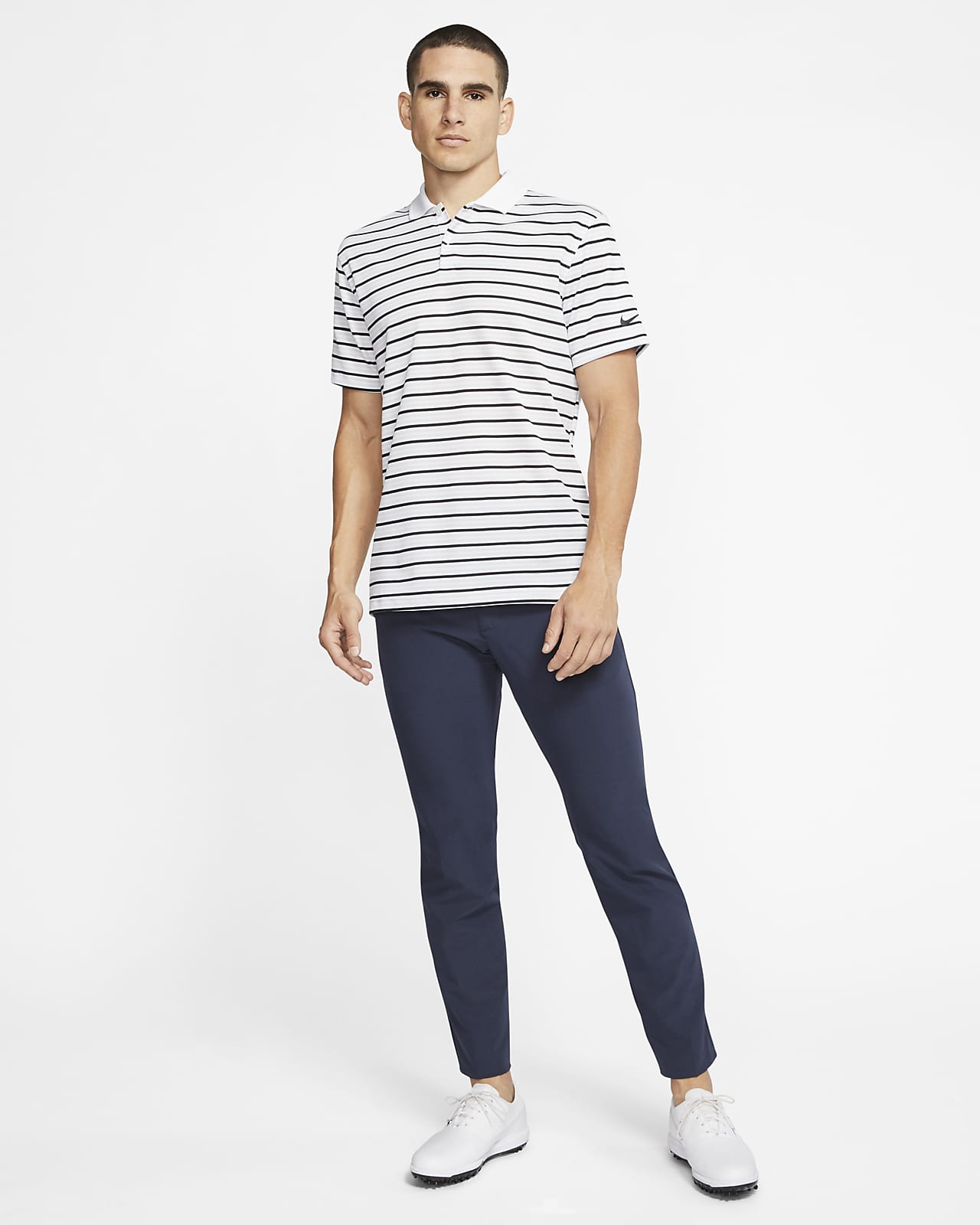 nike dri fit victory stripe polo