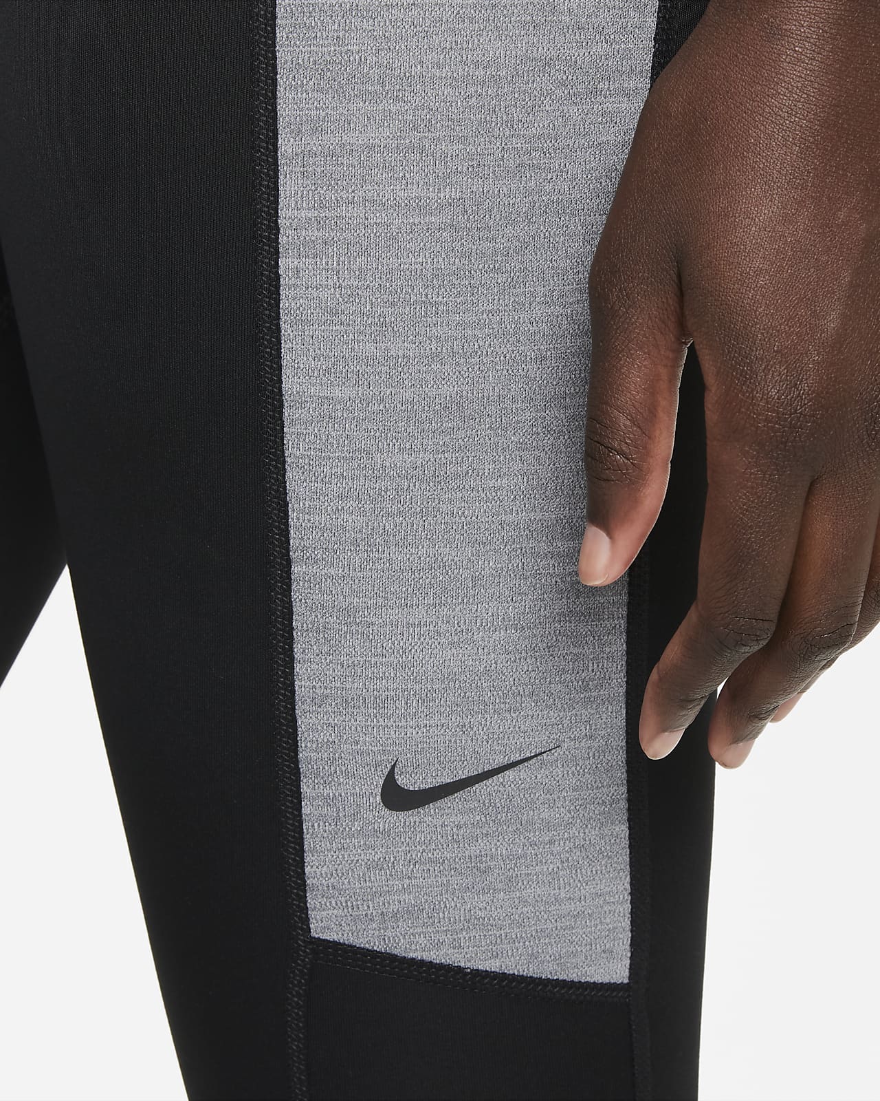 Nike Women's Dri Fit One Mid Rise 7/8 Taped Leggings Gray Size Large
