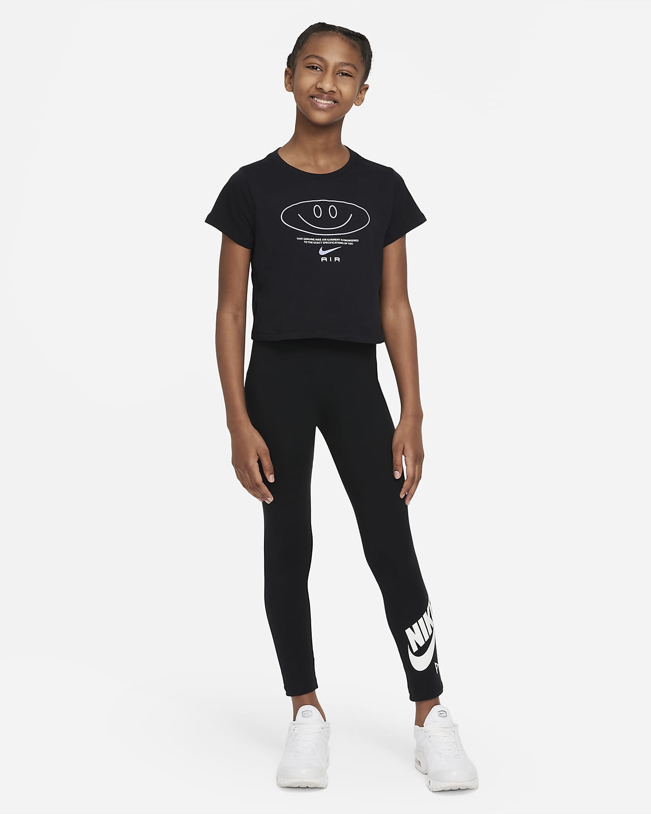 Nike Air Older Kids' (Girls') Cropped T-Shirt. Nike LU