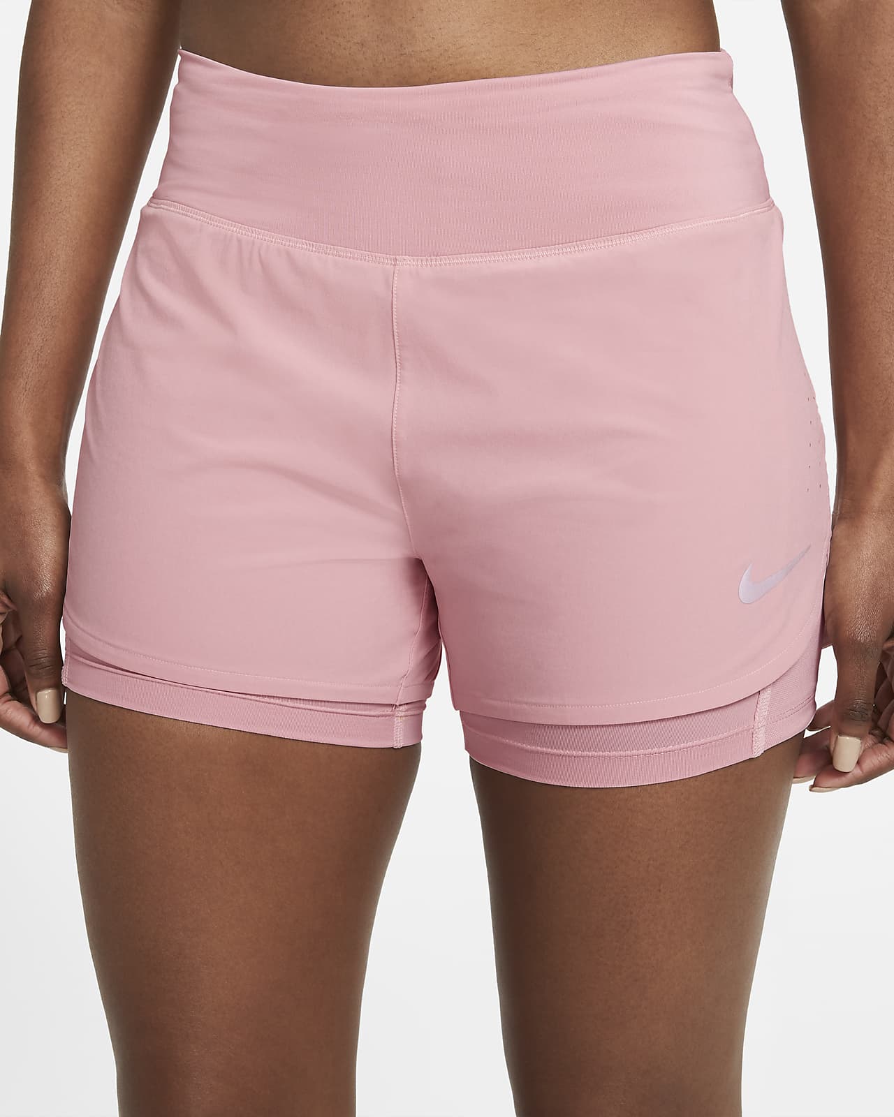 nike 2 in 1 shorts pink