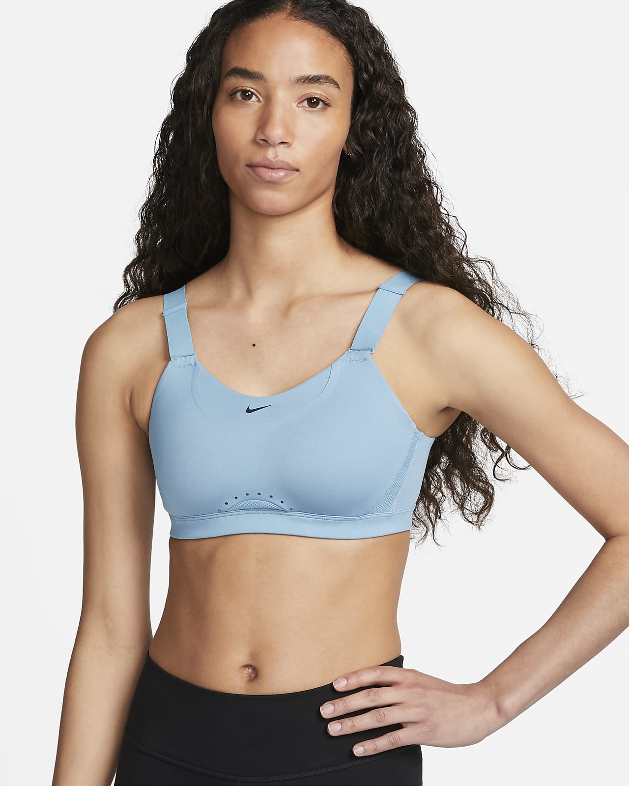 Andrew Halliday Medaille Bank Nike Alpha Women's High-Support Padded Adjustable Sports Bra. Nike LU