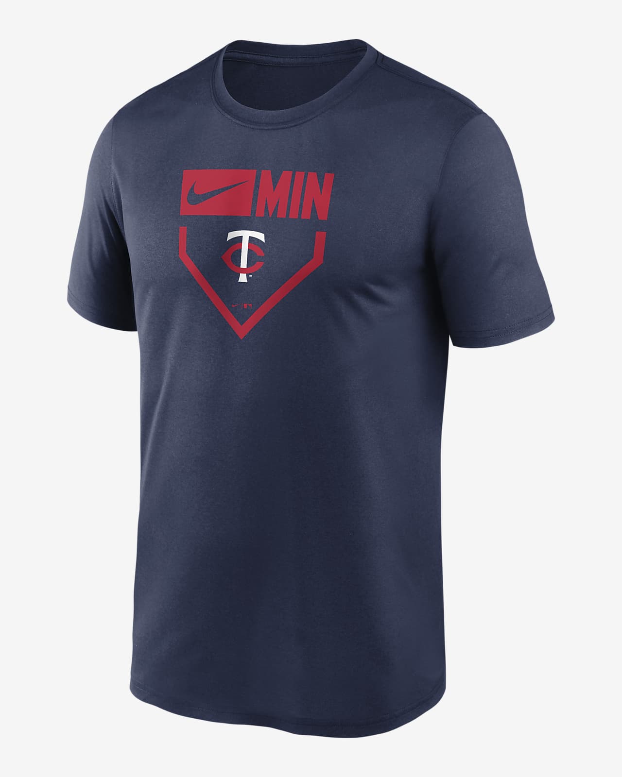 Playera Nike Dri-FIT de la MLB para hombre Minnesota Twins Home Plate Icon Legend