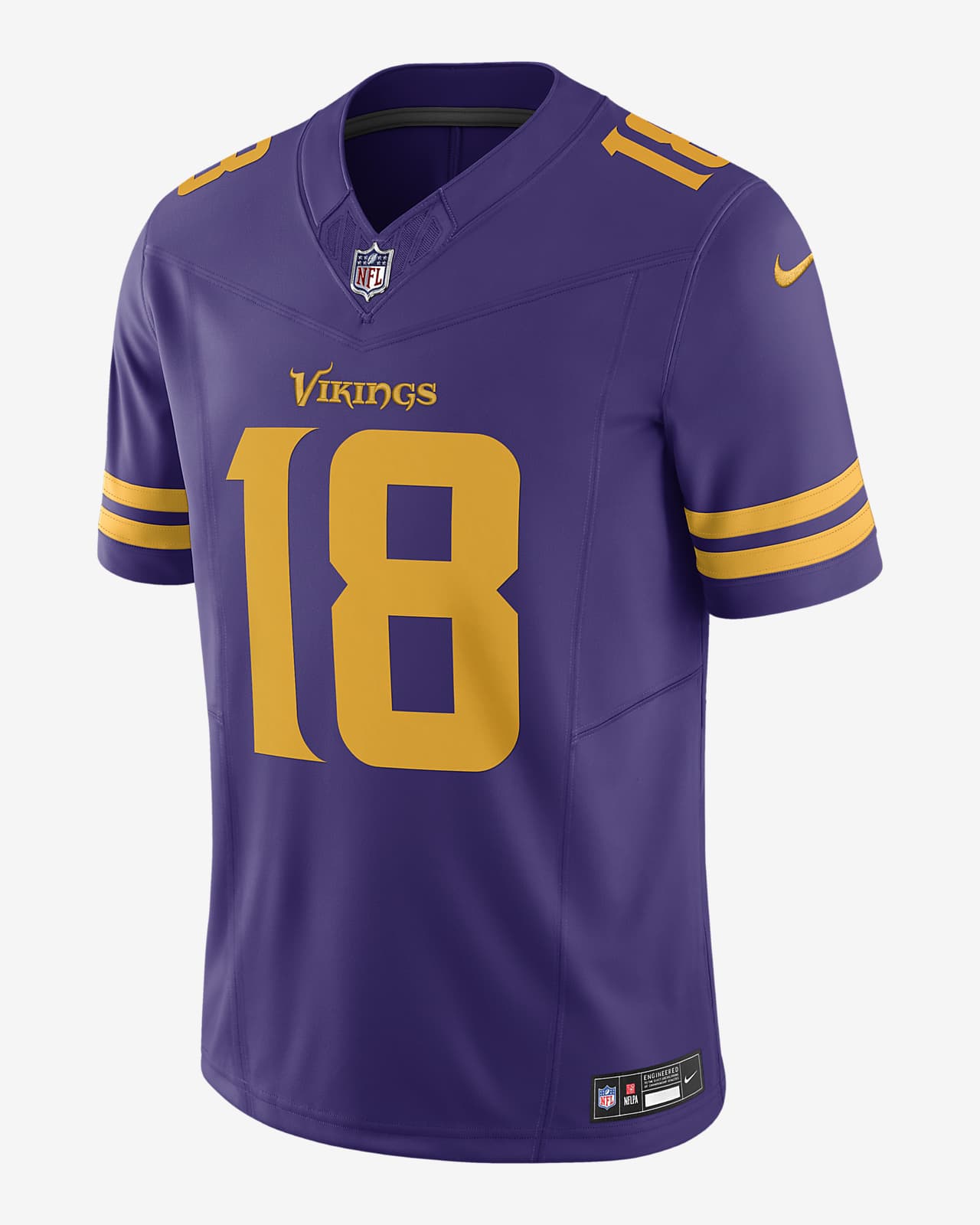 Men's Nike Justin Jefferson Purple Minnesota Vikings Vapor F.U.S.E. Limited Jersey Size: 3XL
