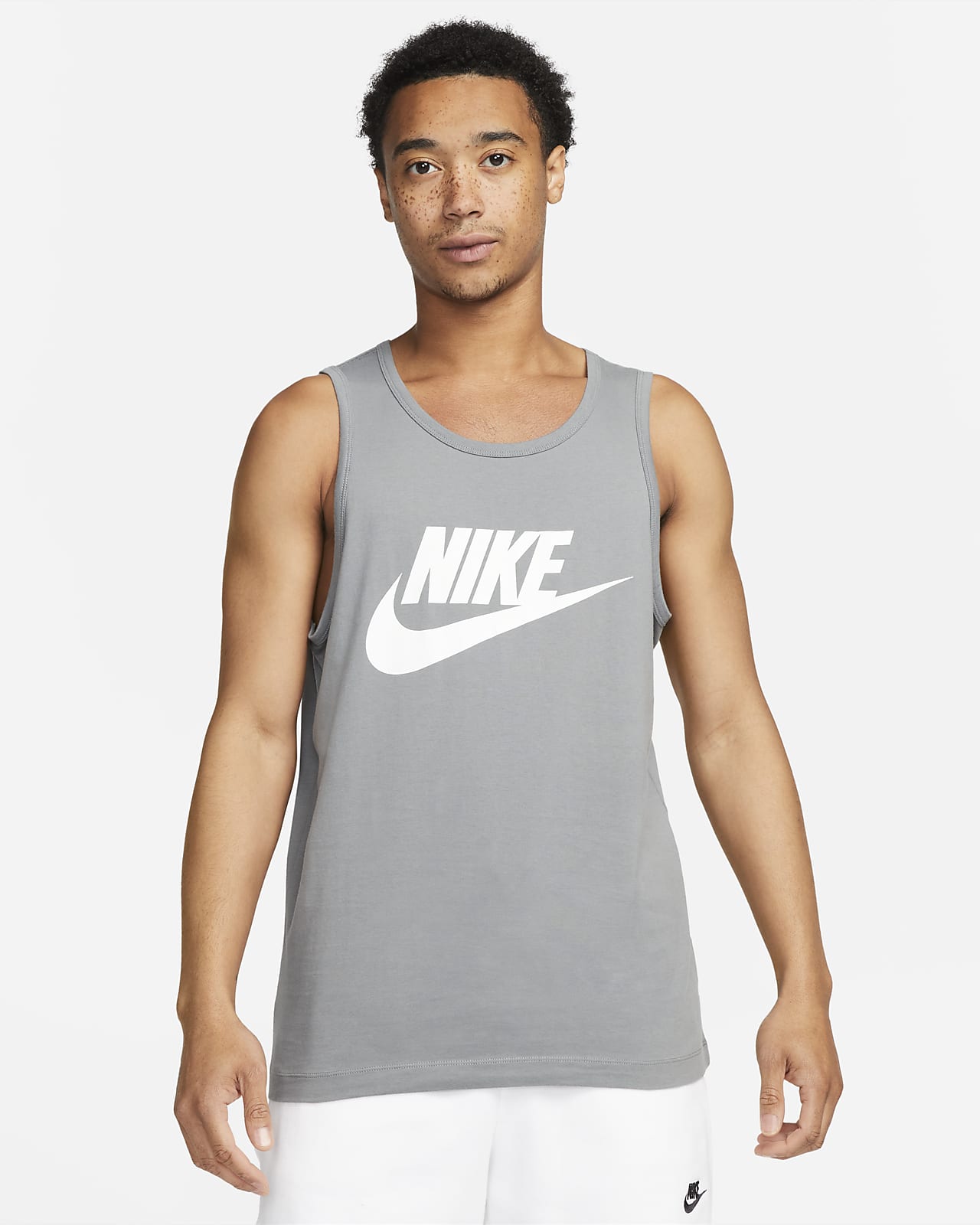 Nike Sportswear Men's Tank-Grey/Black Large