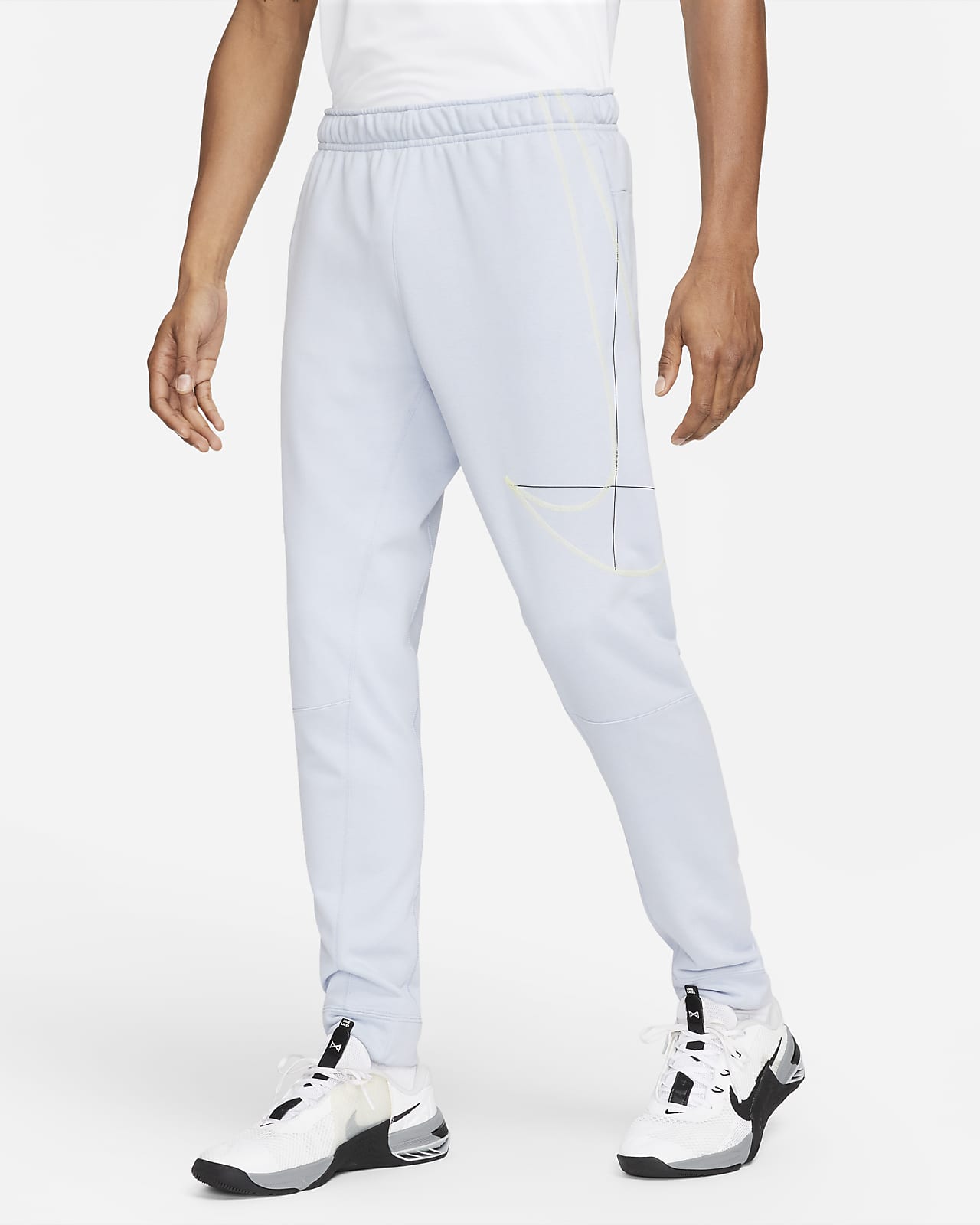 Nike Dri-FIT Hardloopbroek van fleece met taps toelopend design voor heren.  Nike BE