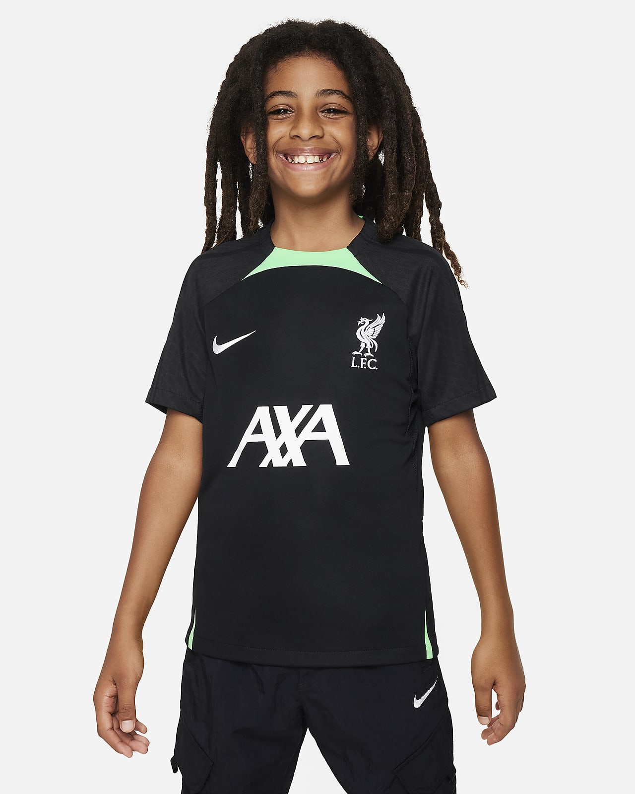 Camisola de futebol de malha Nike Dri-FIT Strike Liverpool FC Júnior