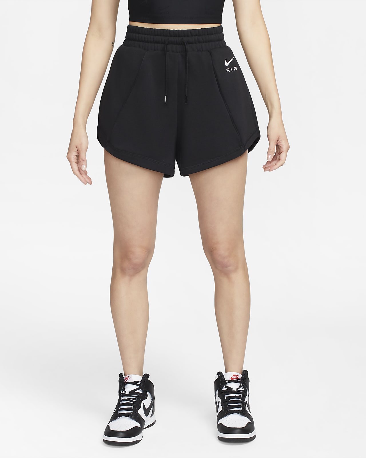 Nike Air Women's High-Rise Fleece Shorts. Nike