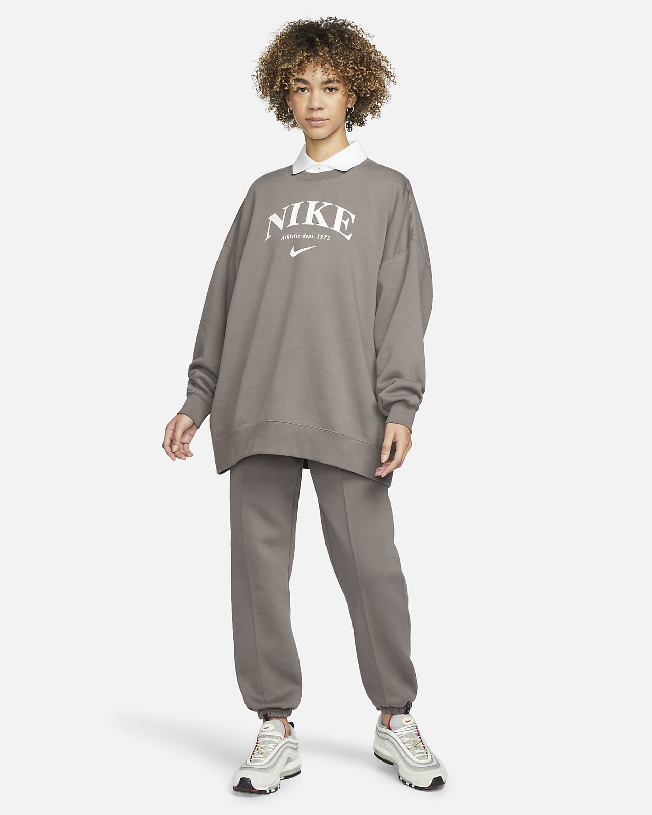 Felpa oversize in fleece Nike Sportswear Essentials - Donna. Nike IT