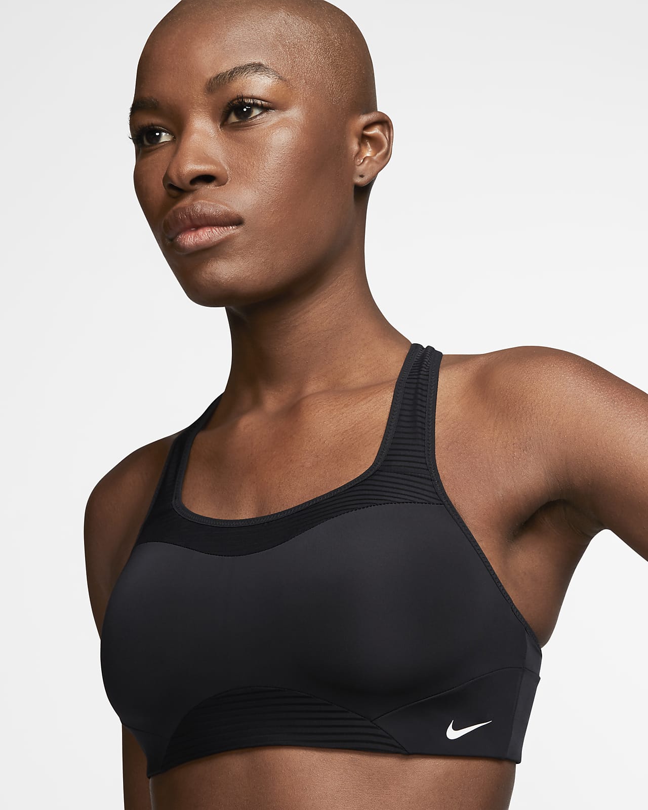 Nike Alpha Women's High-Support Striped Sports Bra. Nike GB