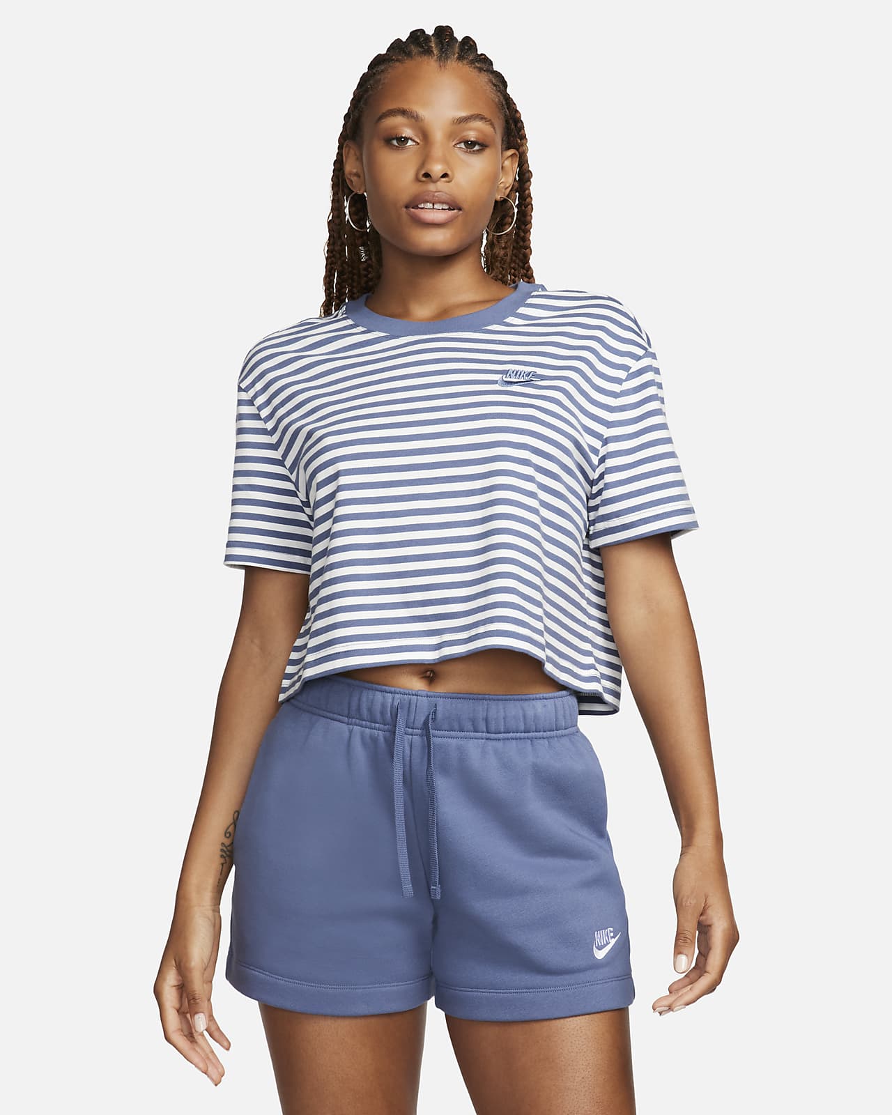 Nike Sportswear Essential Women's Striped Crop T-Shirt