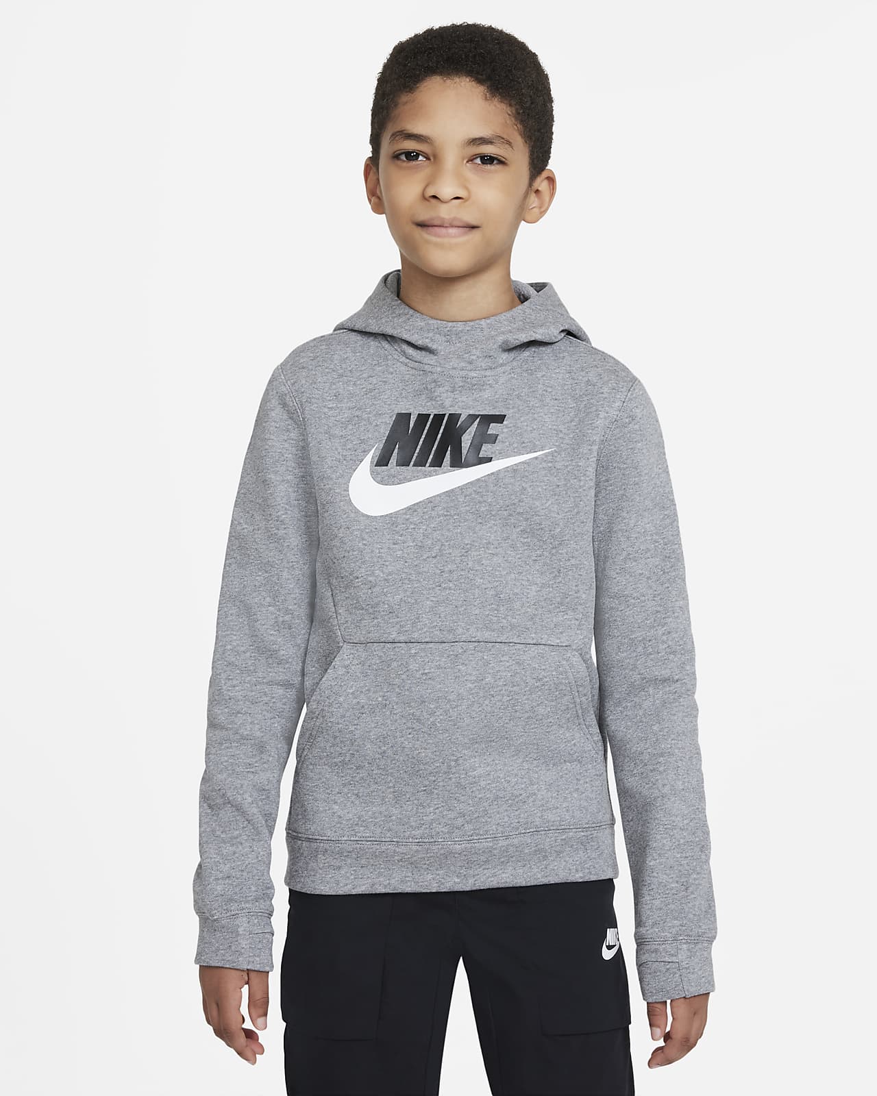 Nike Sportswear Club Fleece Big Kids' (Boys') Pullover Hoodie.