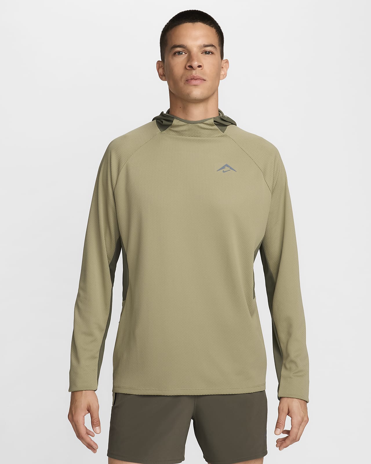 Pánské běžecké tričko Nike Trail Dri-FIT UV s dlouhým rukávem a kapucí