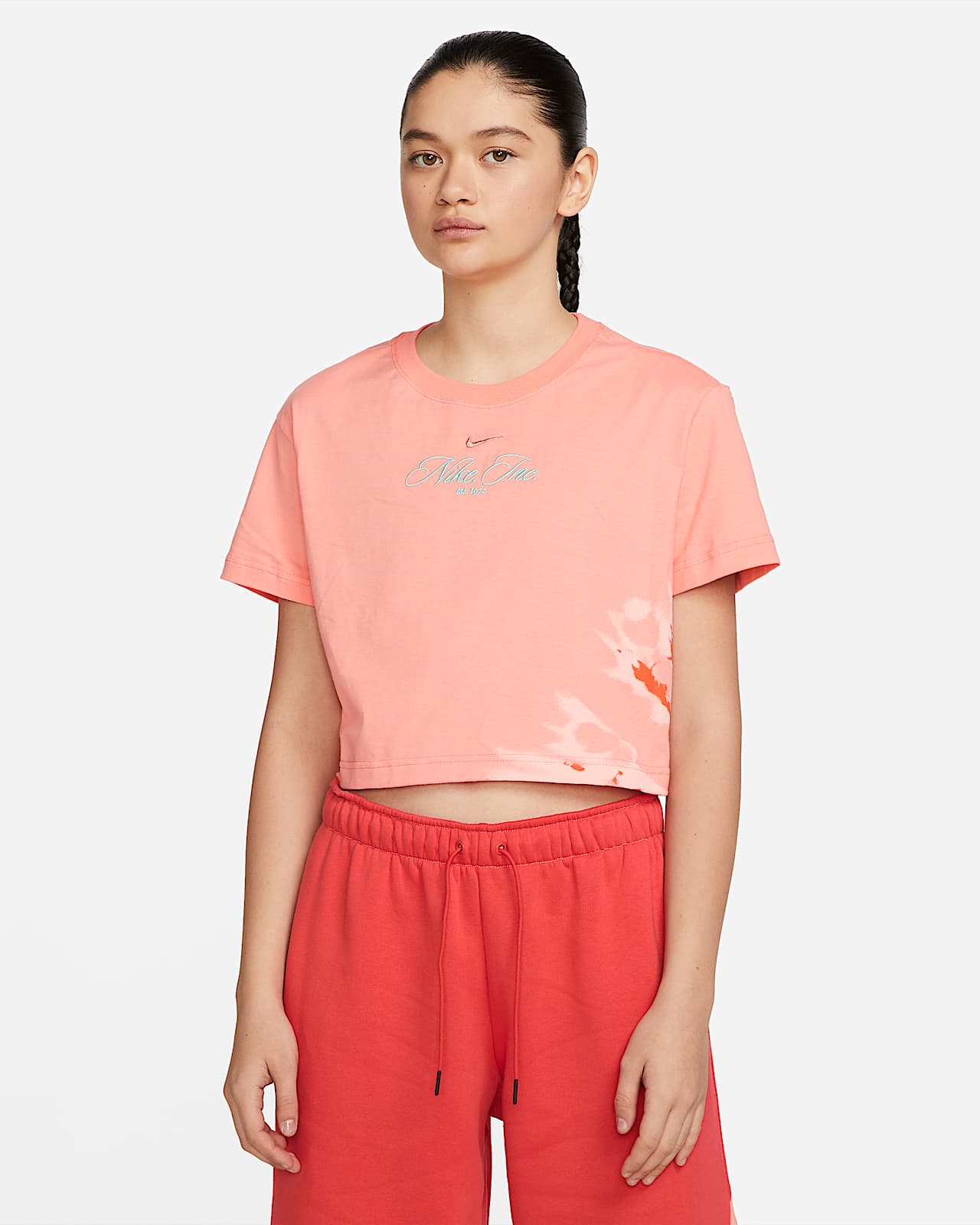 Playera corta tie-dye para mujer Nike Sportswear. Nike.com