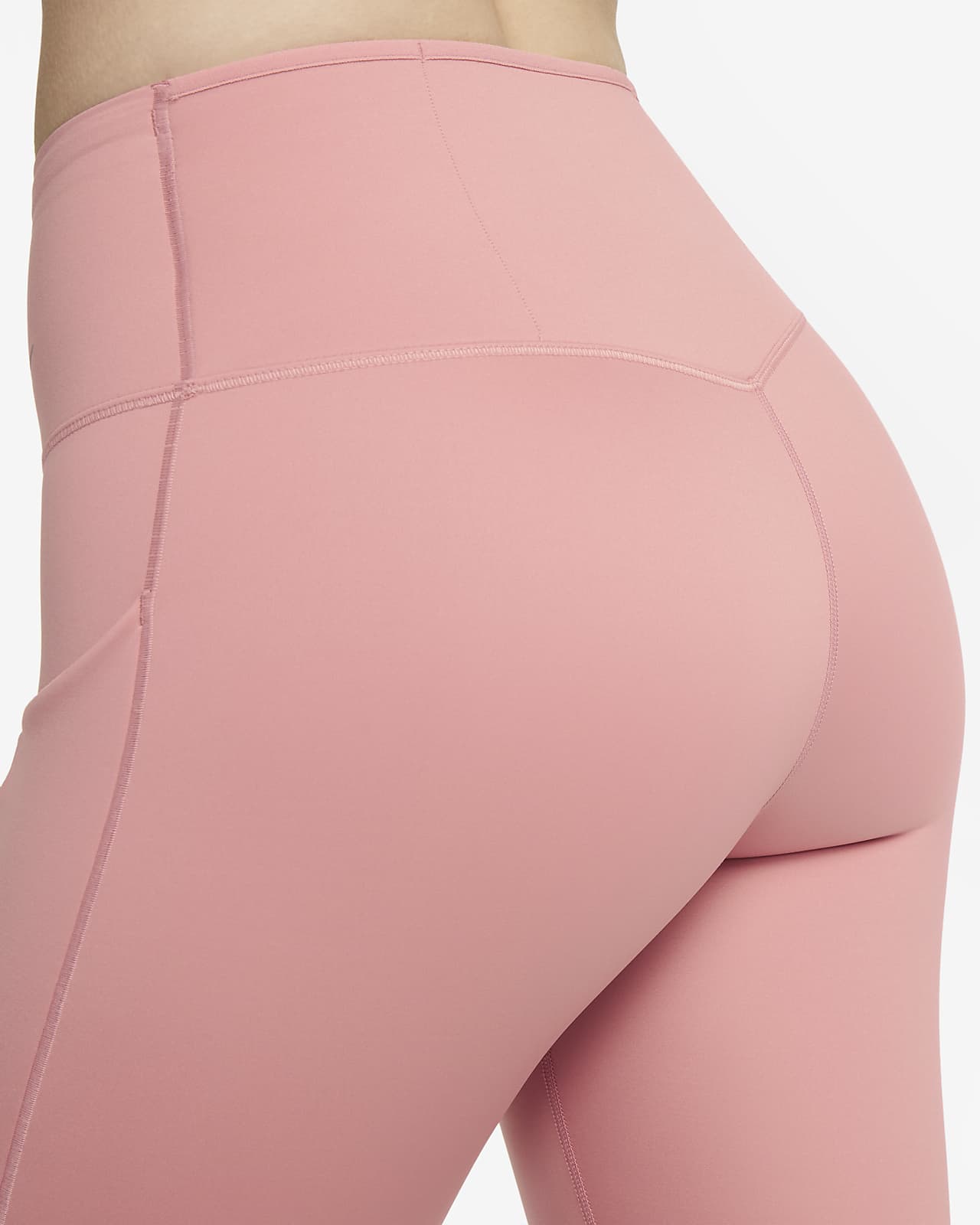 NEW Small Nike Go Firm-Support High Rise 7/8 Leggings w/ Pockets Fireberry  Pink