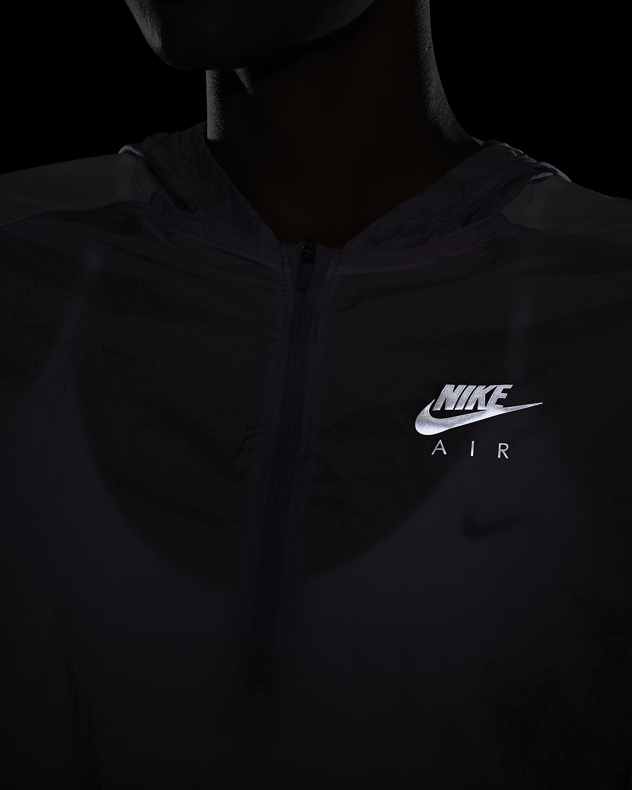 nike running padded hooded jacket