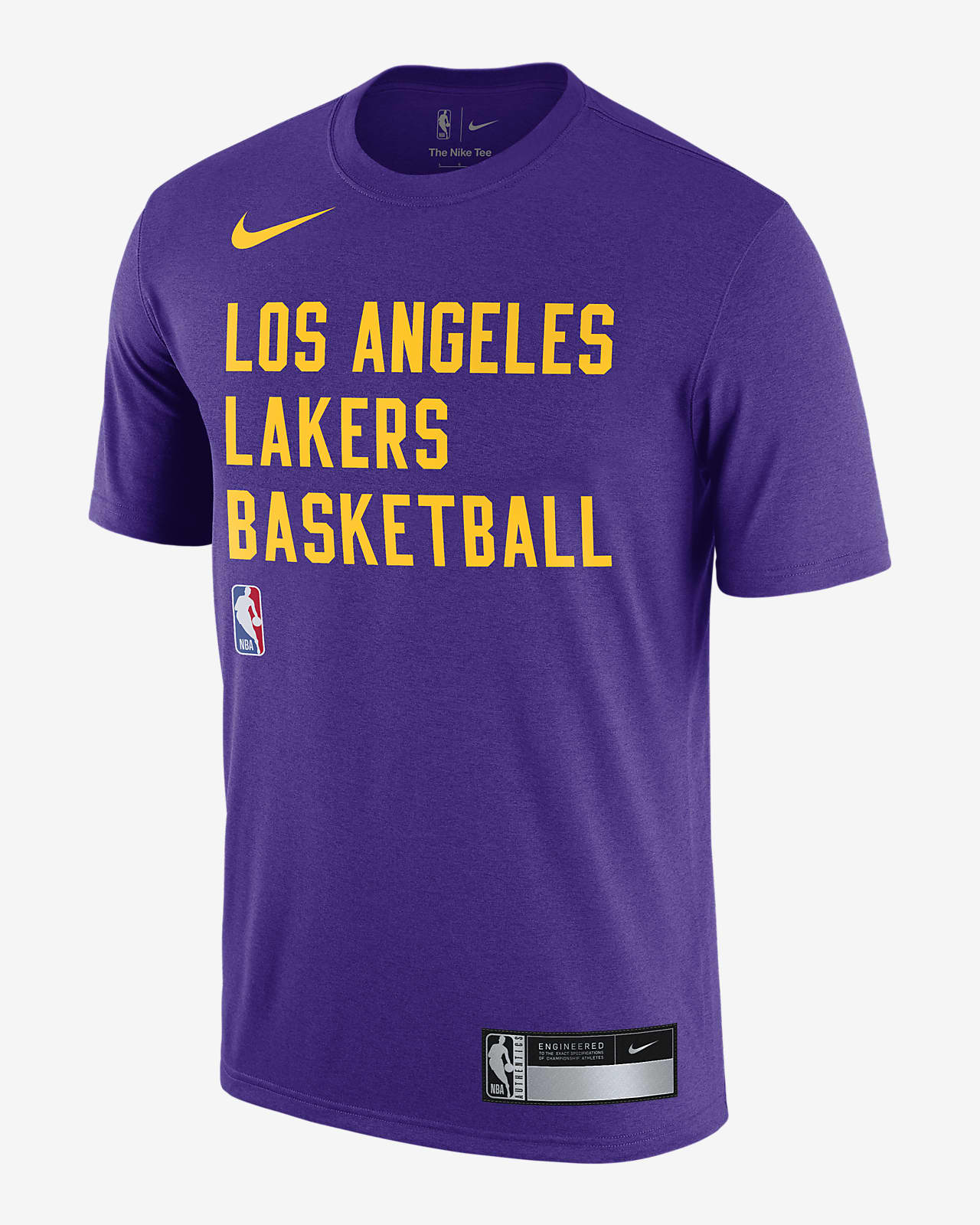 Los Angeles Lakers Nike Dri-FIT NBA trenings-T-skjorte til herre