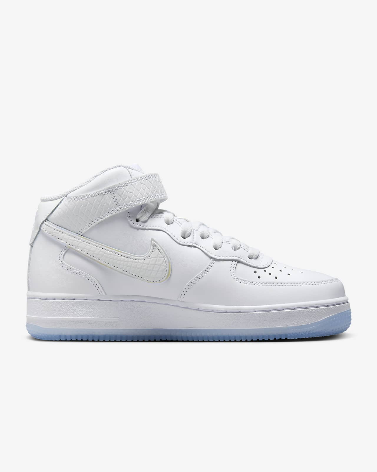 Nike Women's Air Force 1 Mid Shoes in White, Size: 7 | FN4274-100