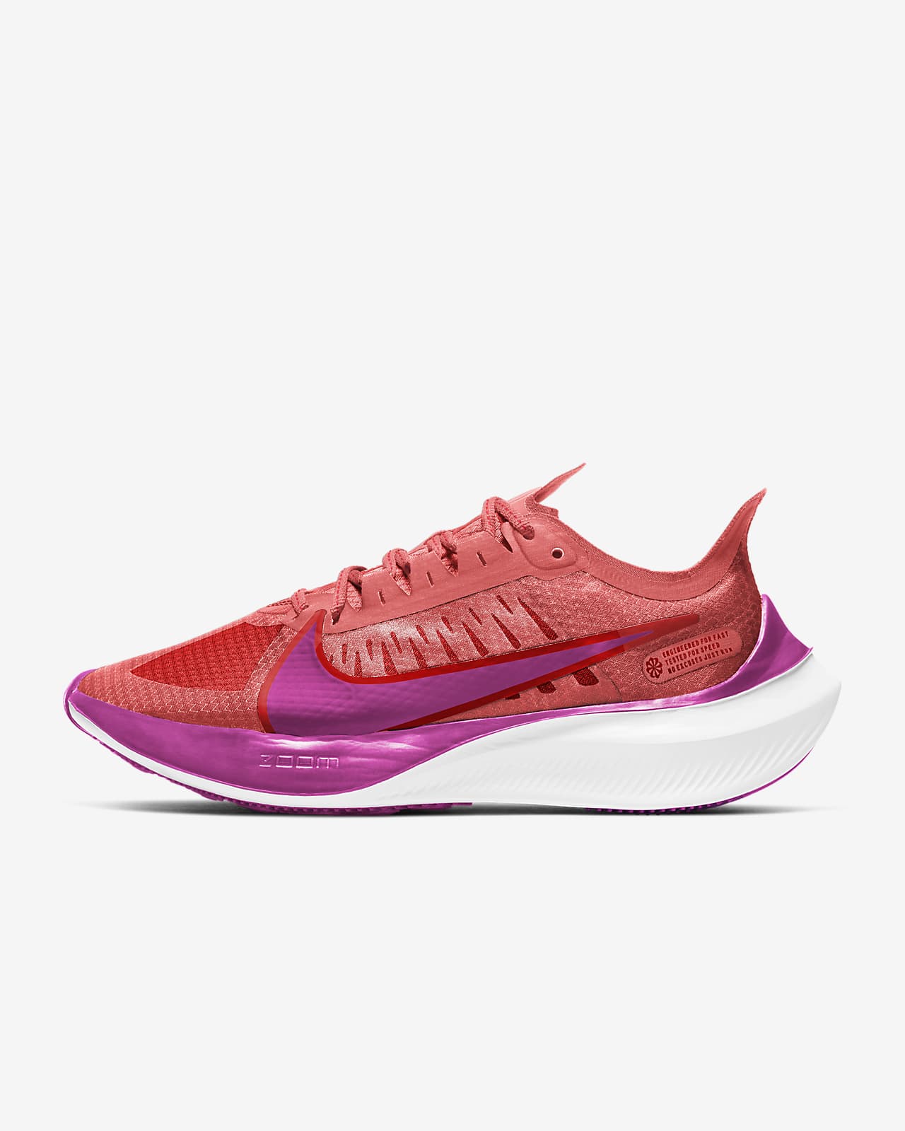 nike running zoom gravity trainers in pink