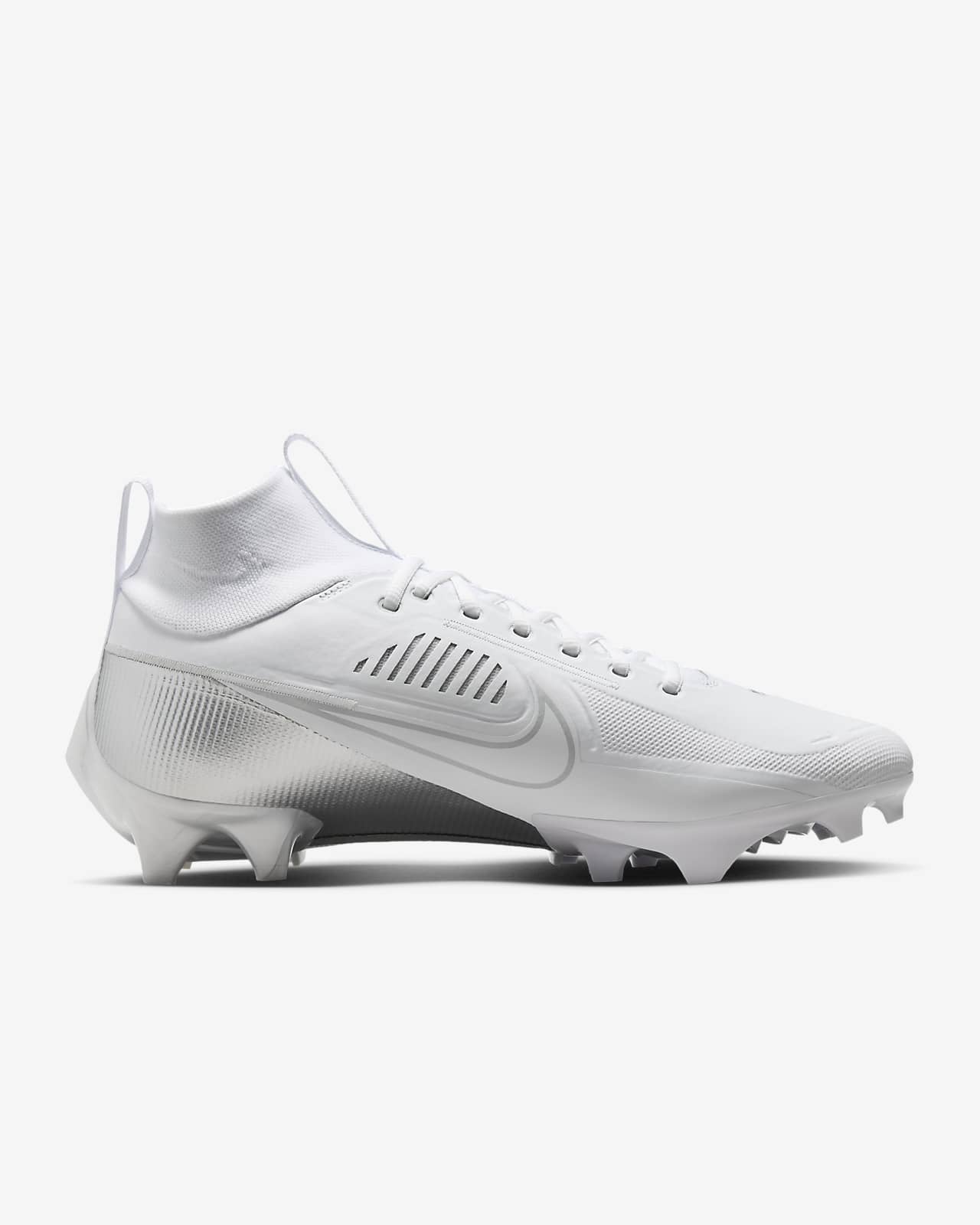 Nike Men's Vapor Edge Pro 360 2 Football Cleats, Size 13, White/Silver