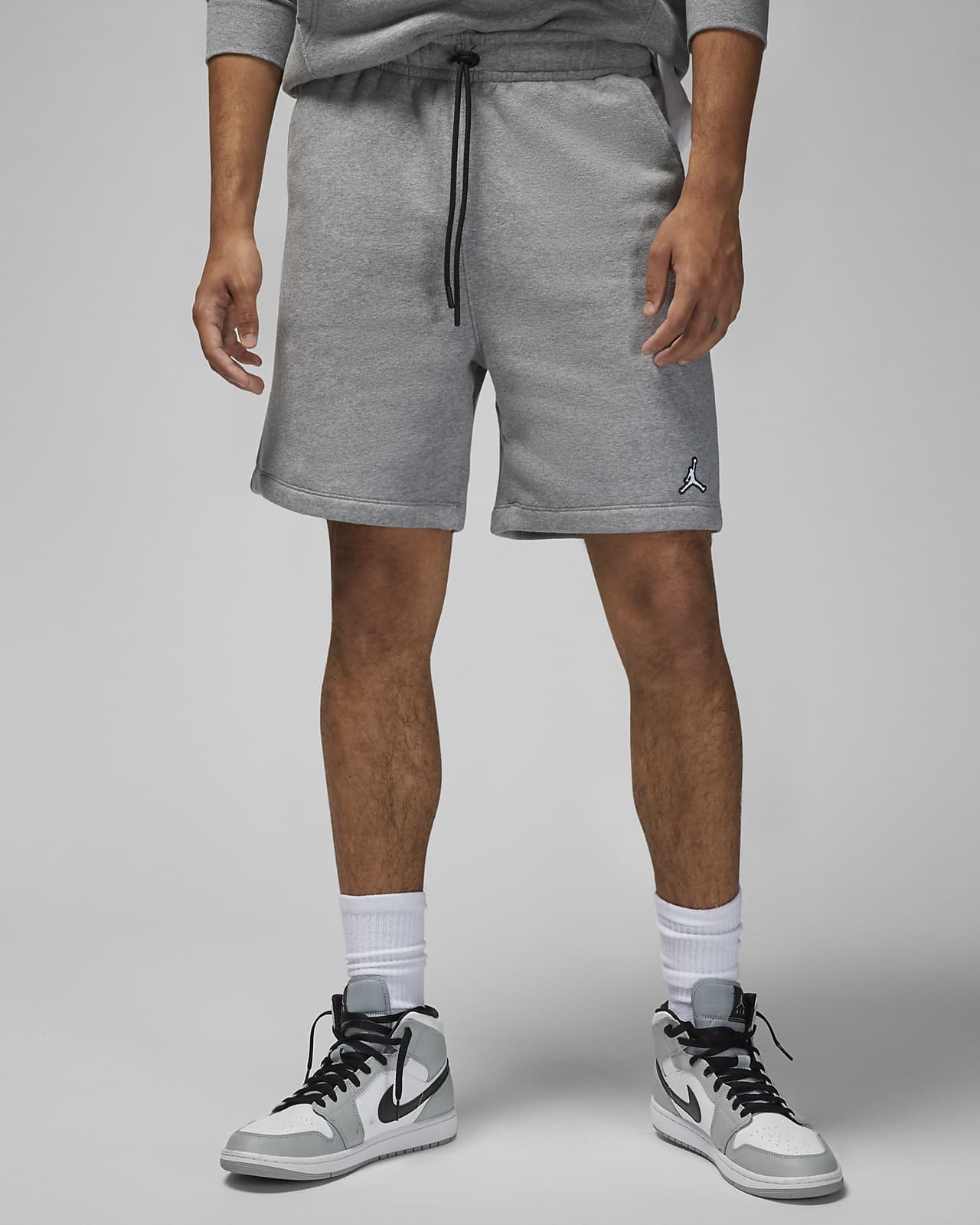 grey sweatpant shorts nike