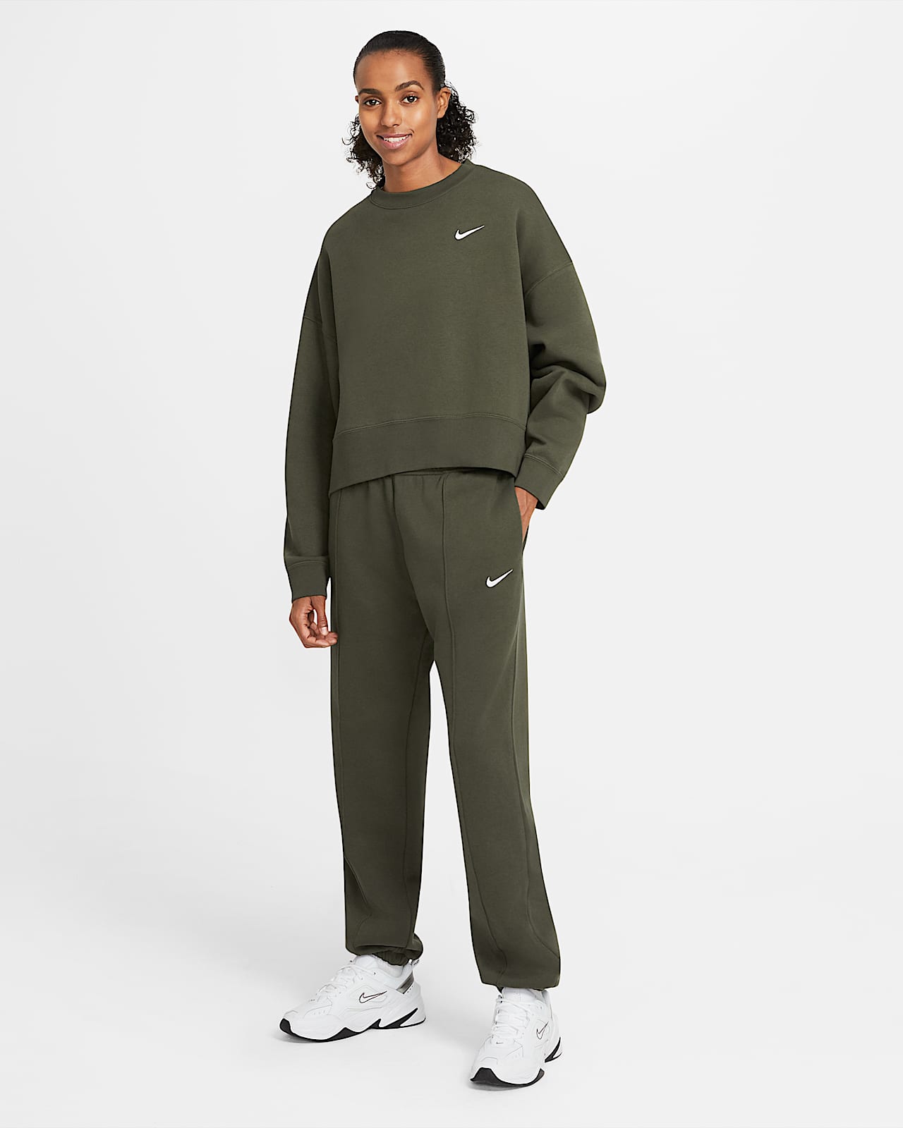 nike swoosh tracksuit oatmeal