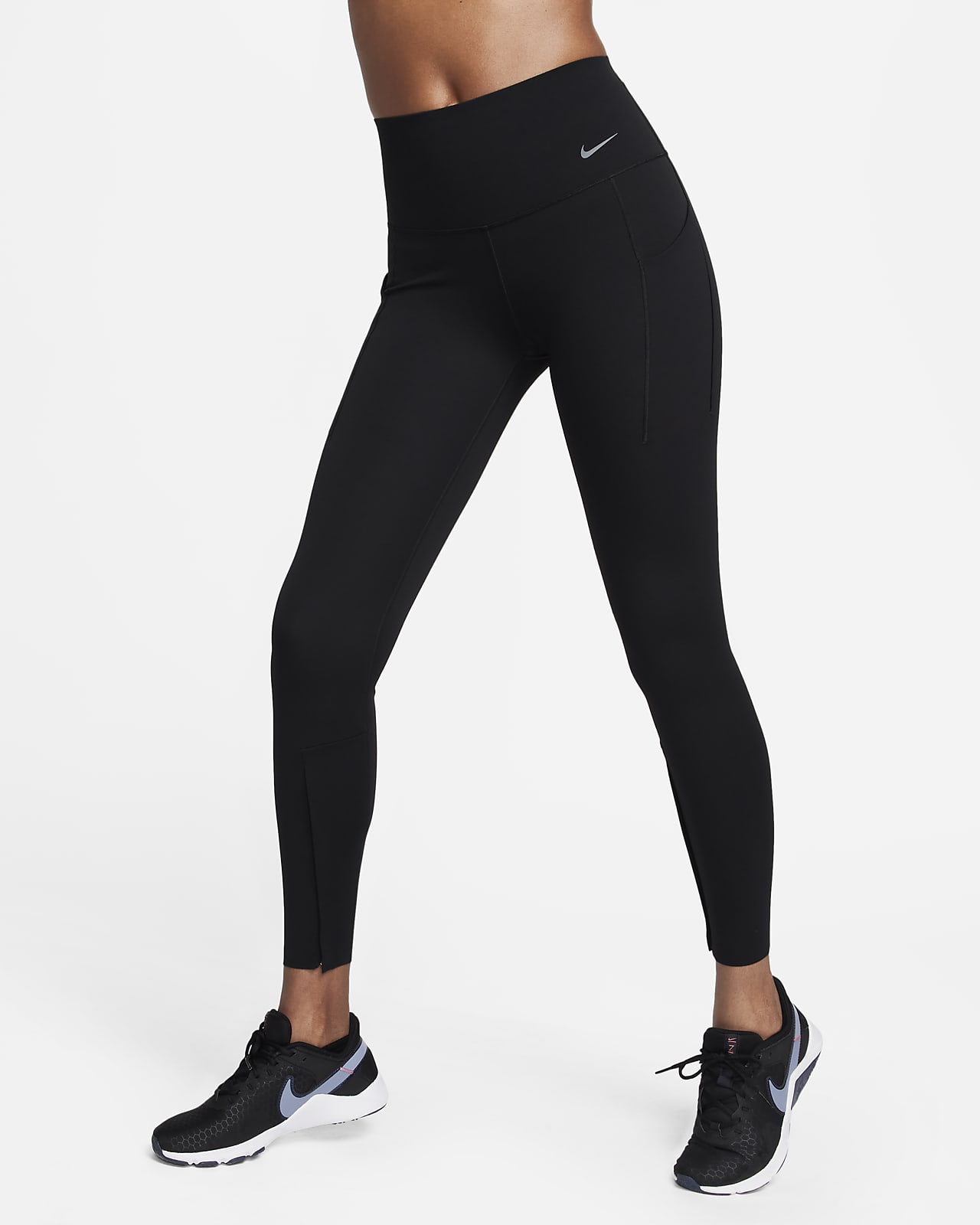 Nike Universa Women's Medium-Support High-Waisted Full-Length Zip Leggings  with Pockets. Nike LU