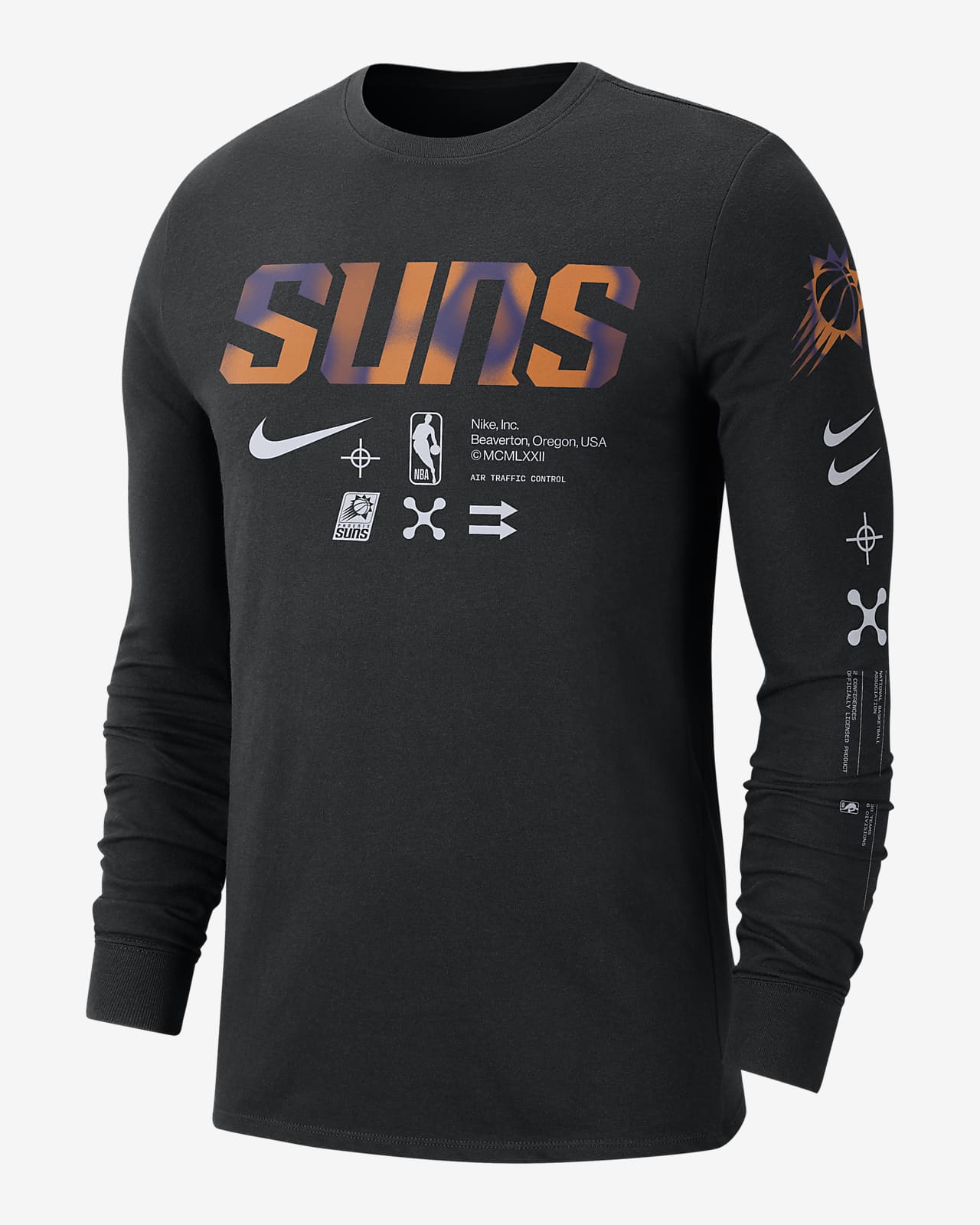 Phoenix Suns City Edition Men's Nike NBA Long-Sleeve T-Shirt.