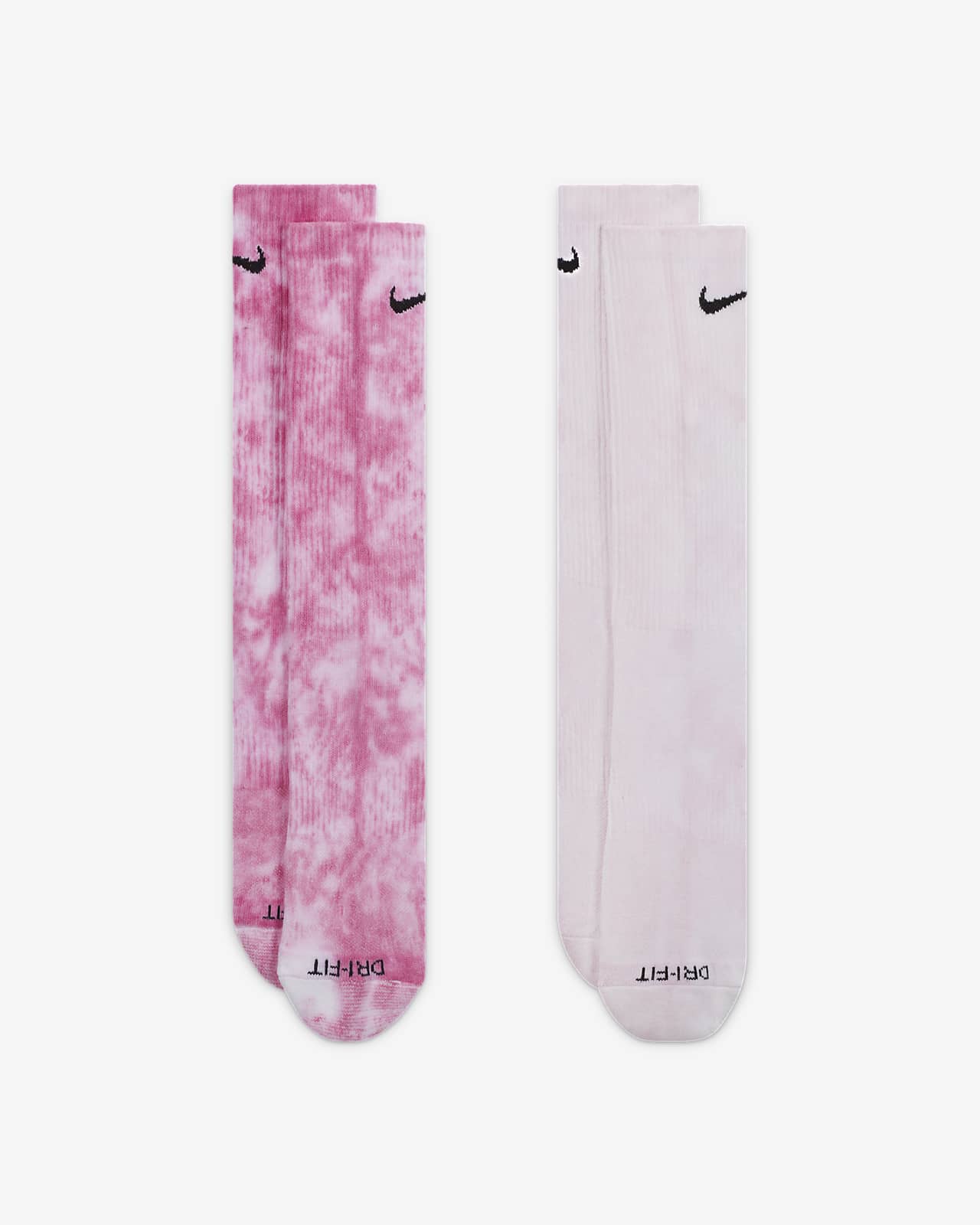 Nike Everyday Plus Cushioned Tie-Dye Crew Socks (2 Pairs).