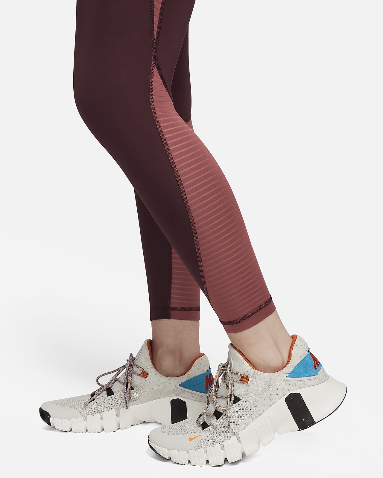 Nike Womens Pro Warm Leggings Burgundy XS