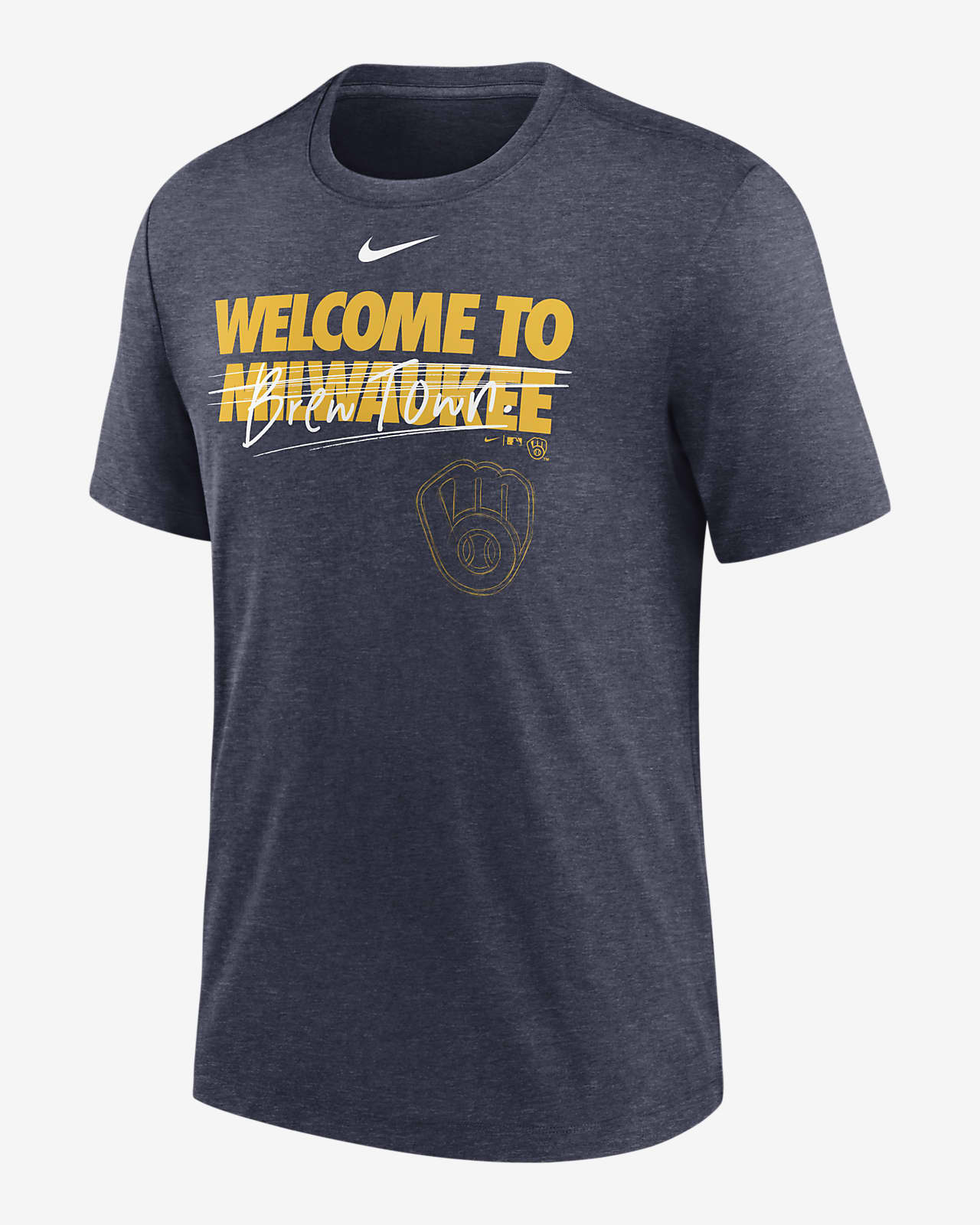 Nike Home Spin (MLB Milwaukee Brewers) Men's T-Shirt