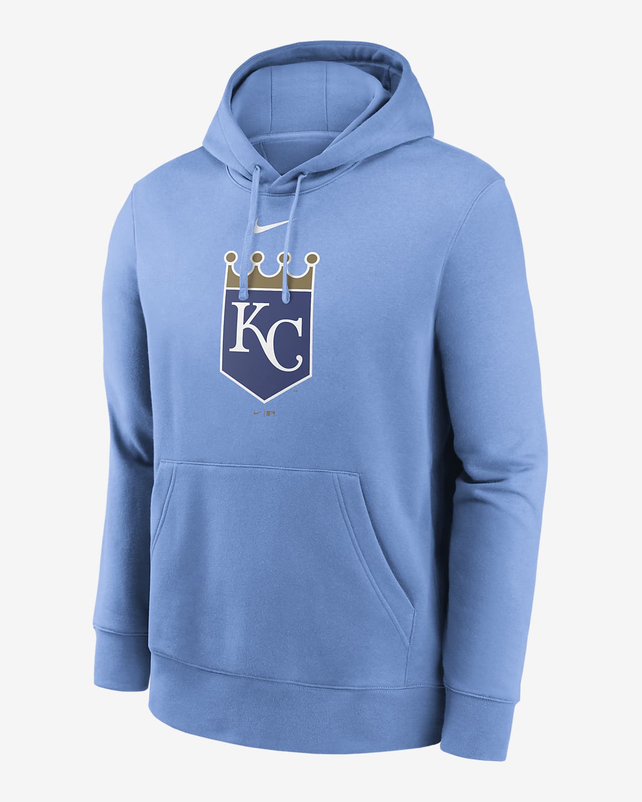 Nike Men's Royal, Light Blue Kansas City Royals Authentic Collection Pregame Performance Raglan Pullover Sweatshirt