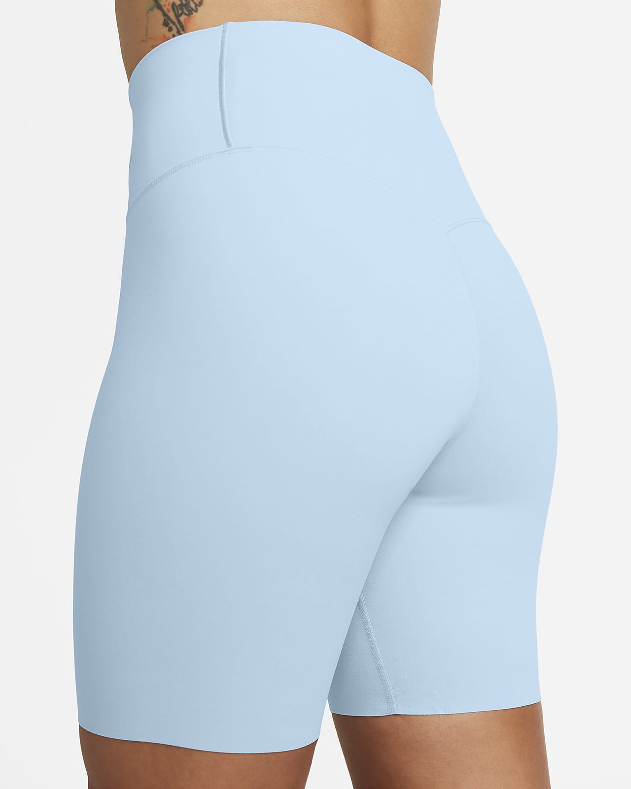 Cute Light Blue Gym Bike Shorts for Women