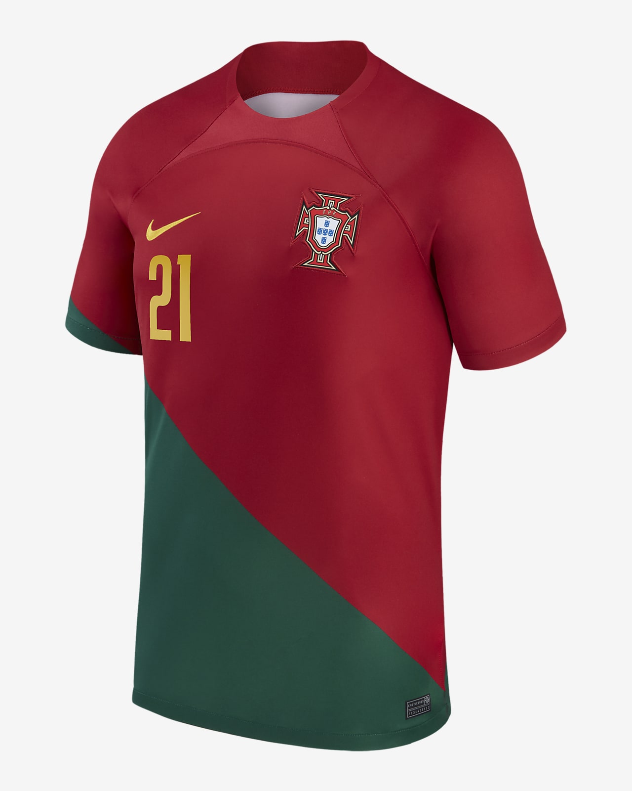 Men's Nike Diogo Jota Red Portugal National Team 2022/23 Home Breathe Stadium Replica Player Jersey