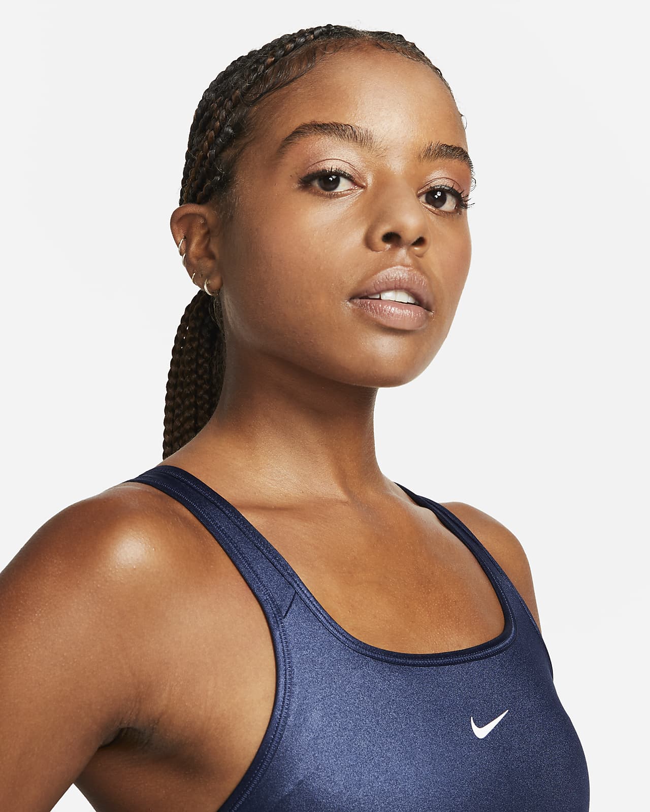 Nike Swoosh Medium Support Bra Blue