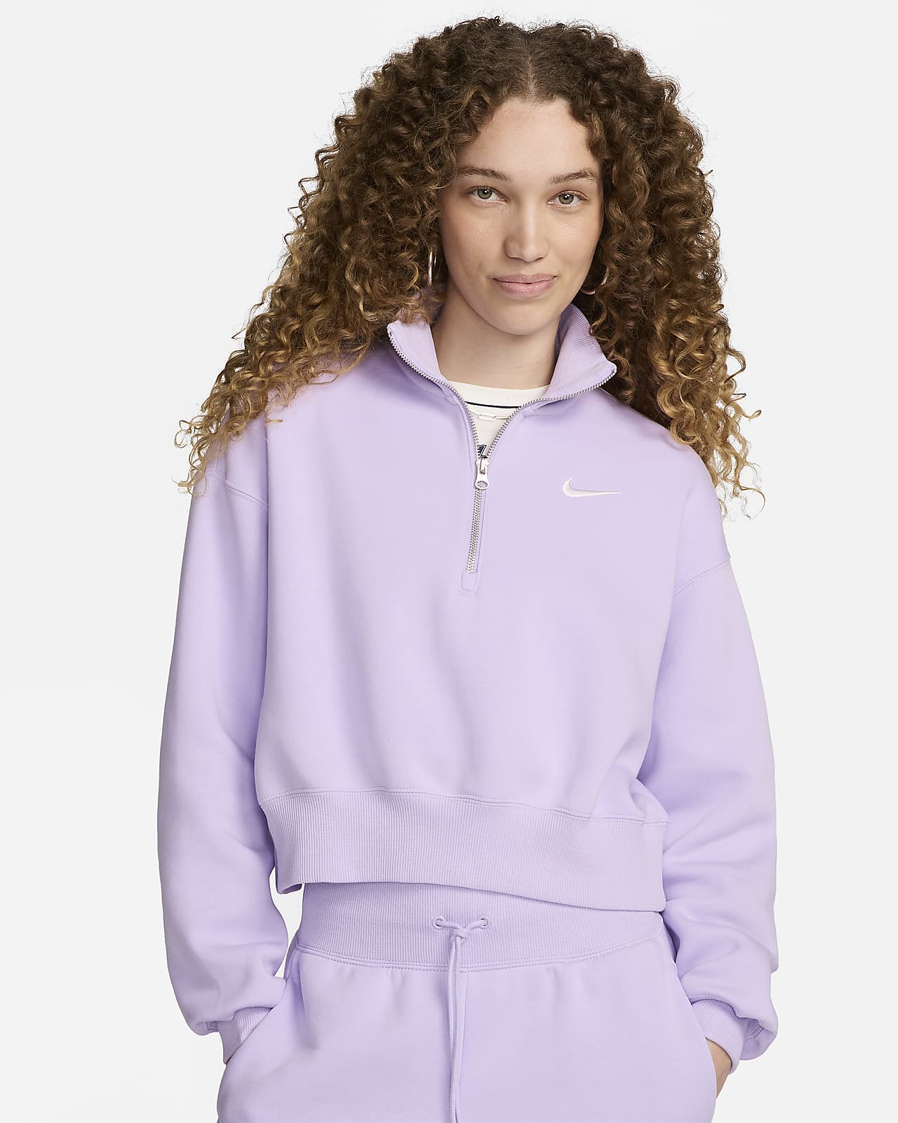 Buy Nike Women's Air Fleece Sweatpants Purple in KSA -SSS