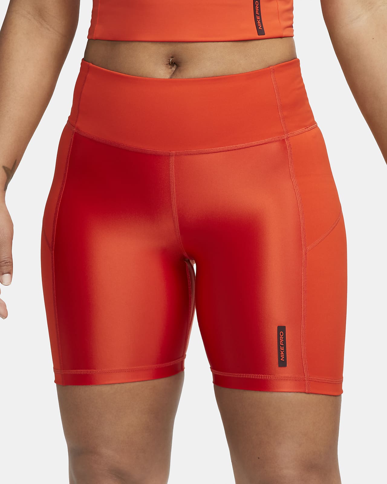 Nike Pro Women's Mid-Rise 7 Biker Shorts.